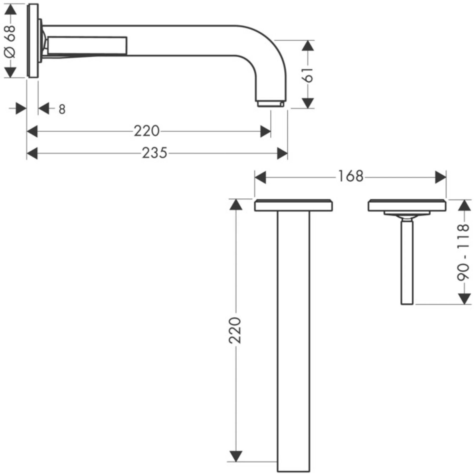 Фото - Смеситель для раковины Axor Citterio 39116140, бронза - Hansgrohe