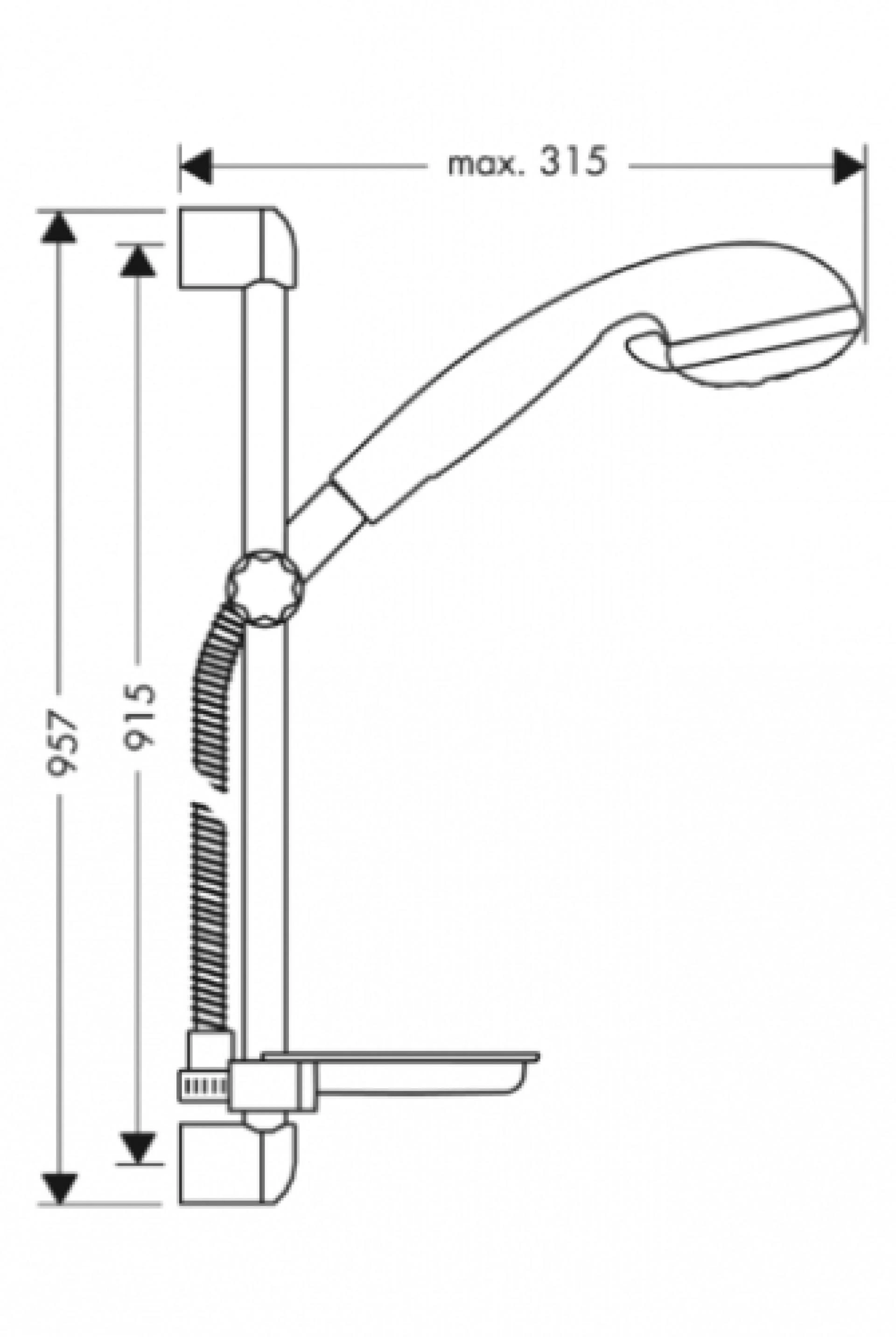 Фото - Душевой гарнитур Hansgrohe Croma 27773000 - Hansgrohe