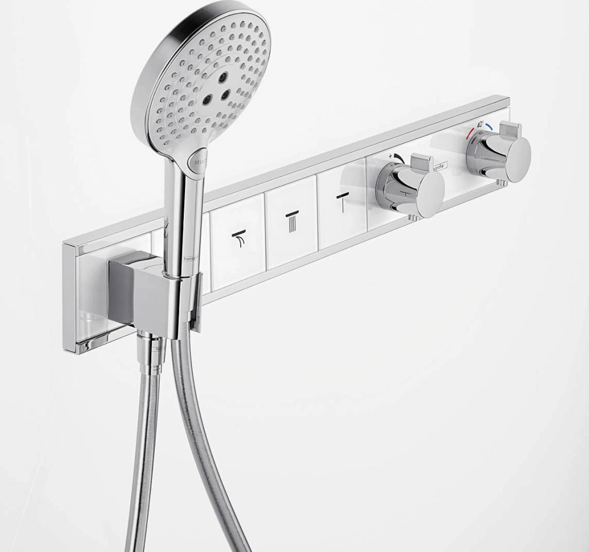 Фото - Термостат для душа Hansgrohe RainSelect 15357600, черный хром - Hansgrohe