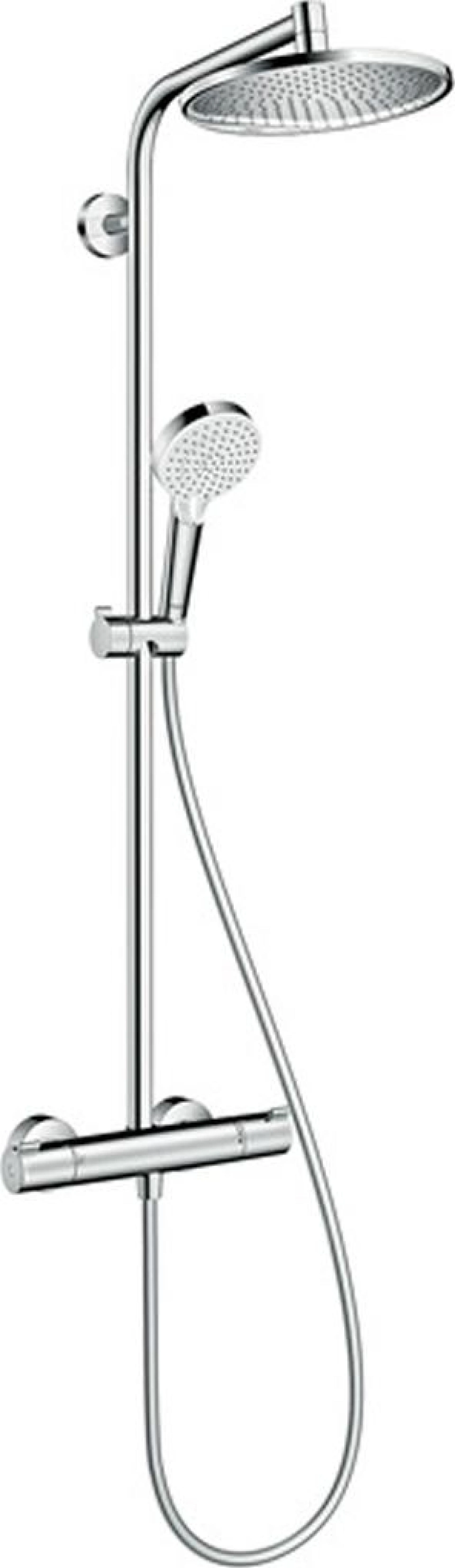 Фото - Душевая стойка Hansgrohe Crometta S 240 1jet Showerpipe EcoSmart 27268000 9 л - Hansgrohe