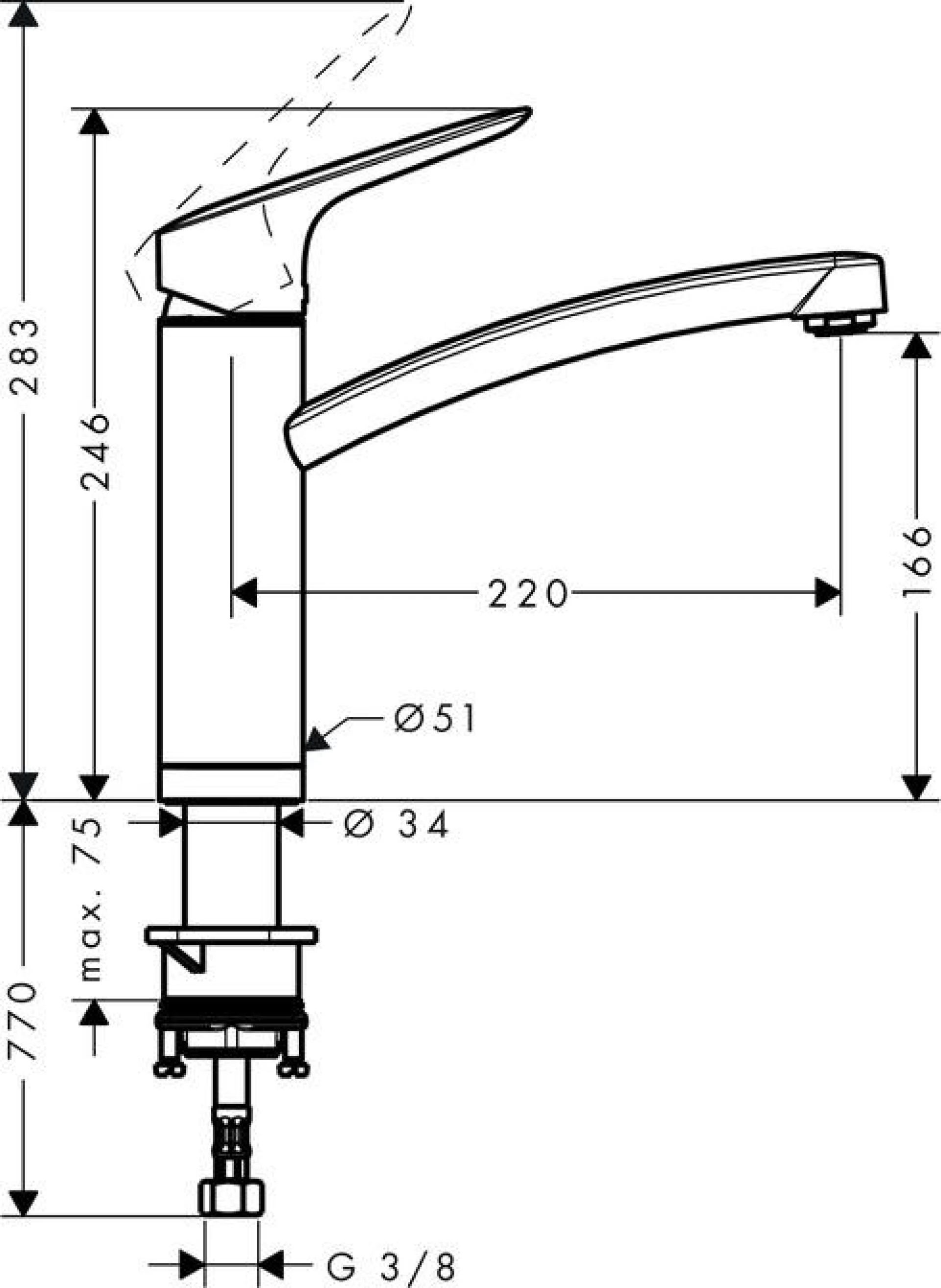 Фото - Смеситель Hansgrohe Logis 71833000 для кухонной мойки - Hansgrohe