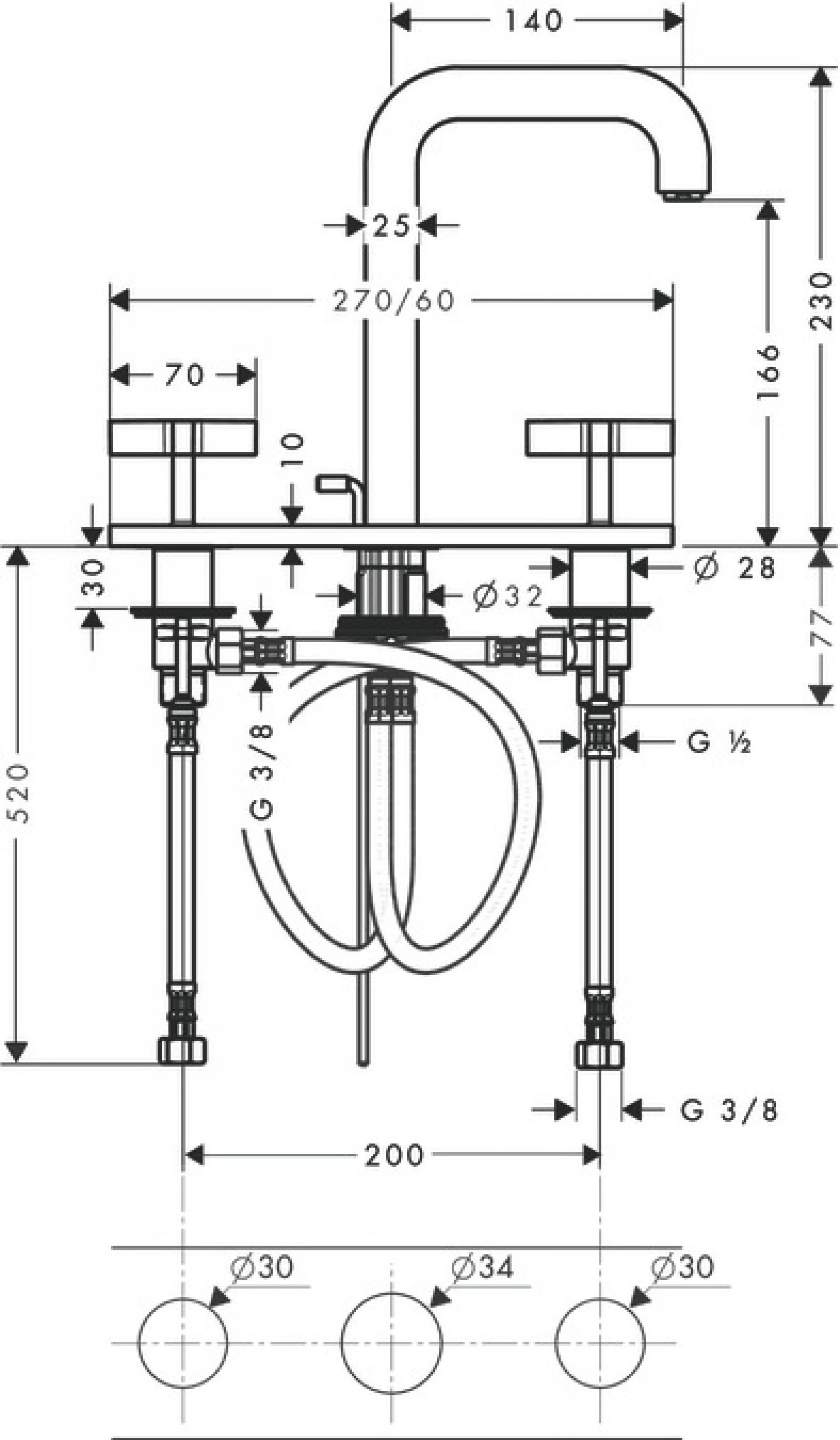 Фото - Смеситель для раковины Axor Citterio 39134300, красное золото - Hansgrohe