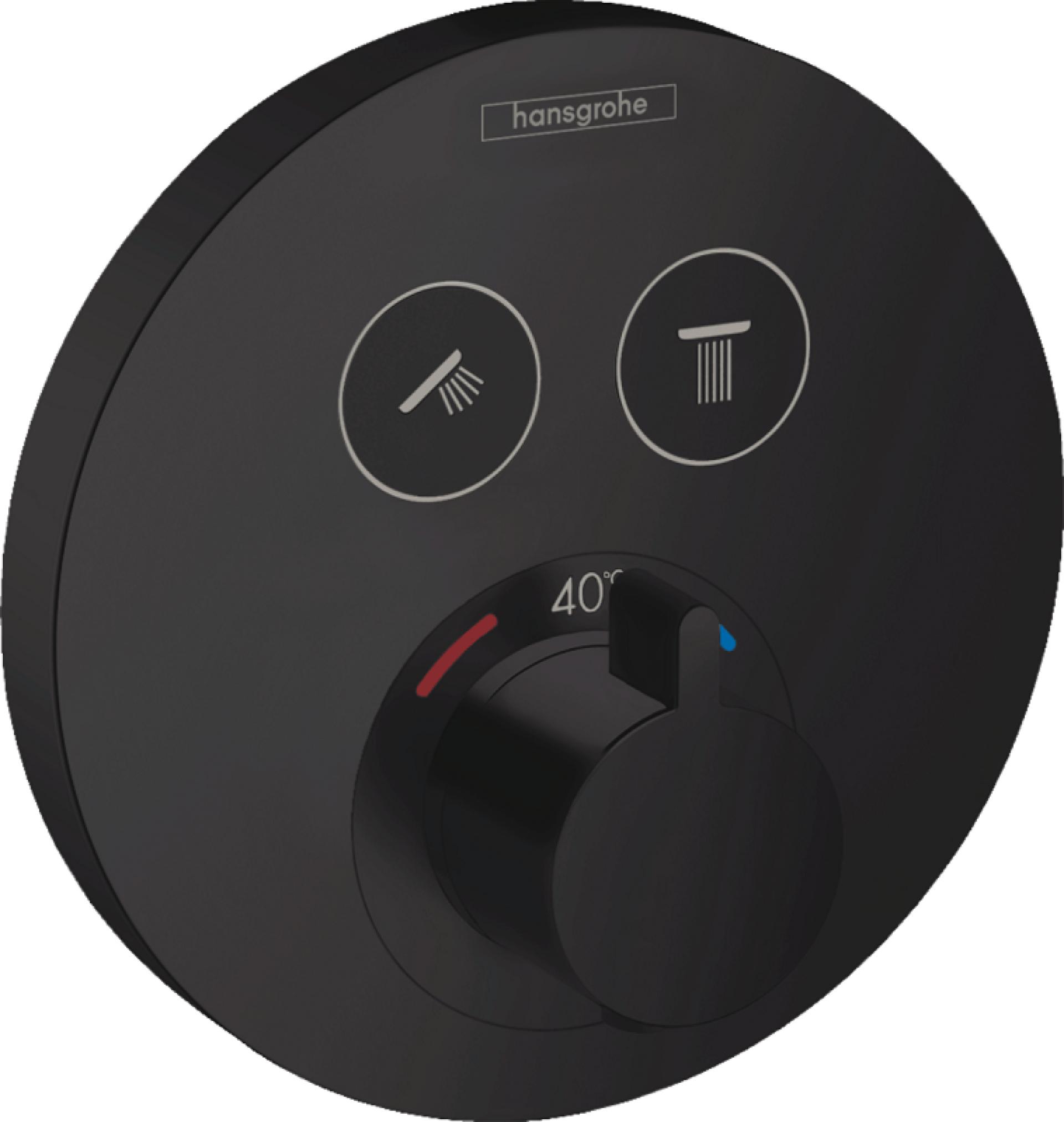 Термостатический смеситель для душа Hansgrohe ShowerSelect S 15743670, черный матовый