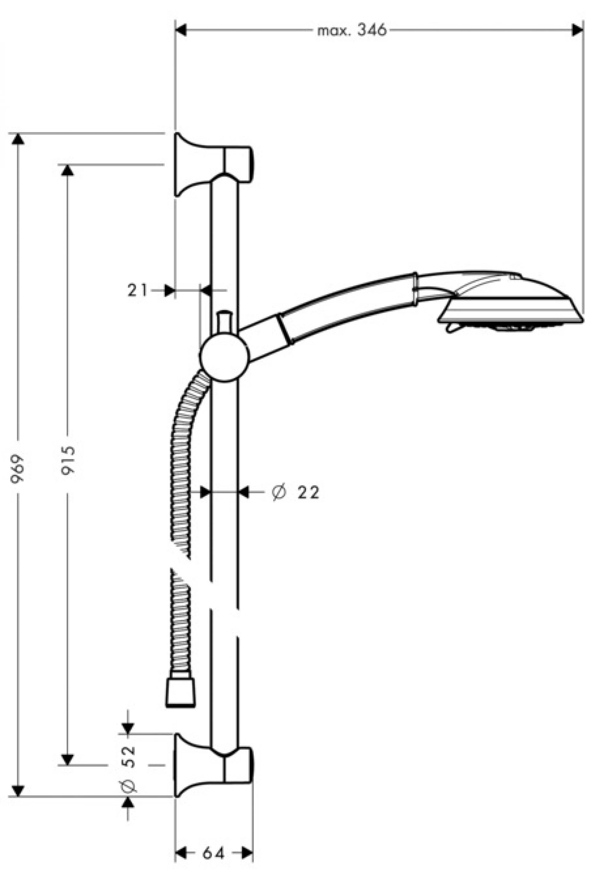 Фото - Душевой гарнитур Hansgrohe Raindance Classic 27841090, хром золото - Hansgrohe