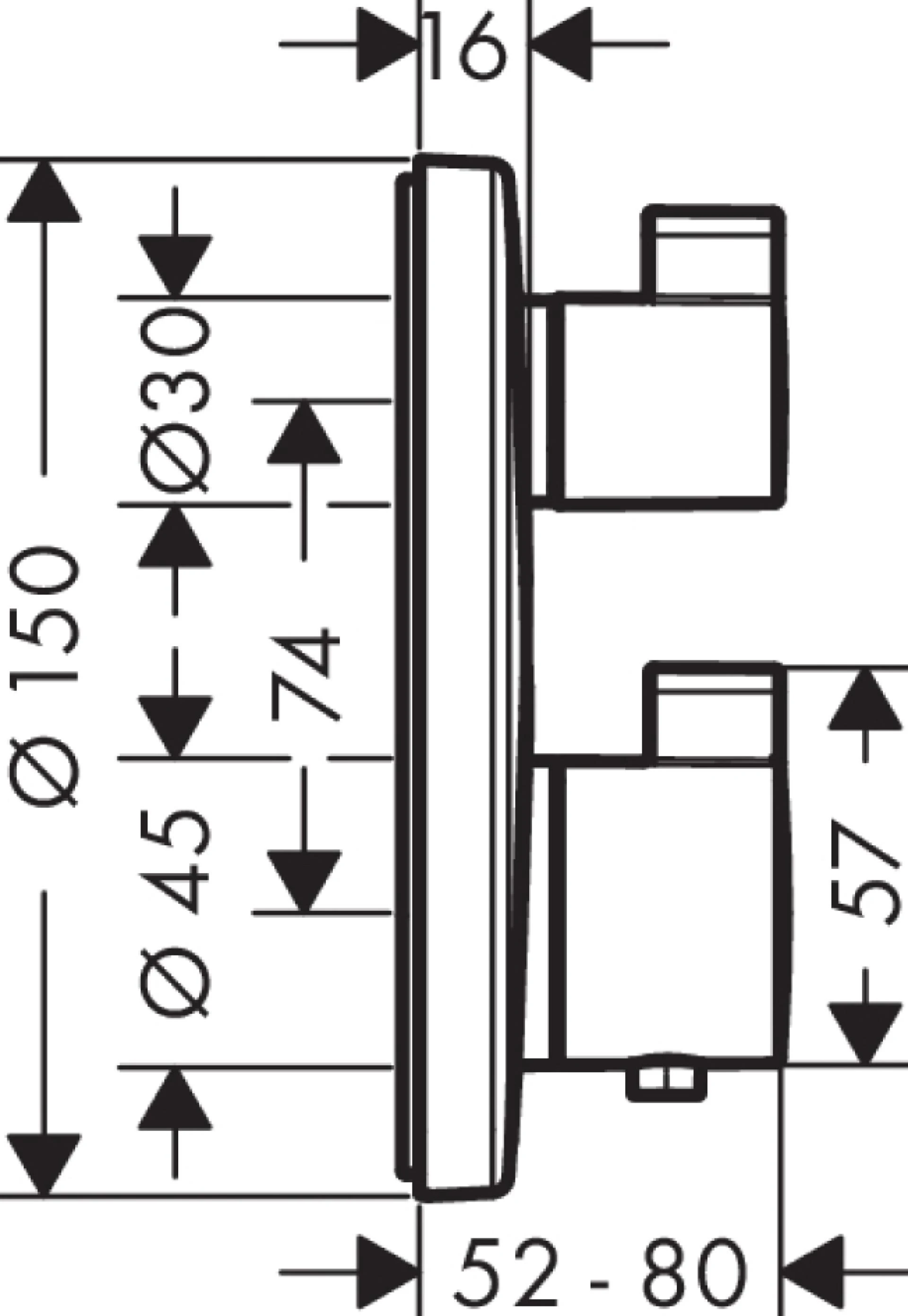 Фото - Термостат Hansgrohe Ecostat S 15758000 для ванны с душем - Hansgrohe