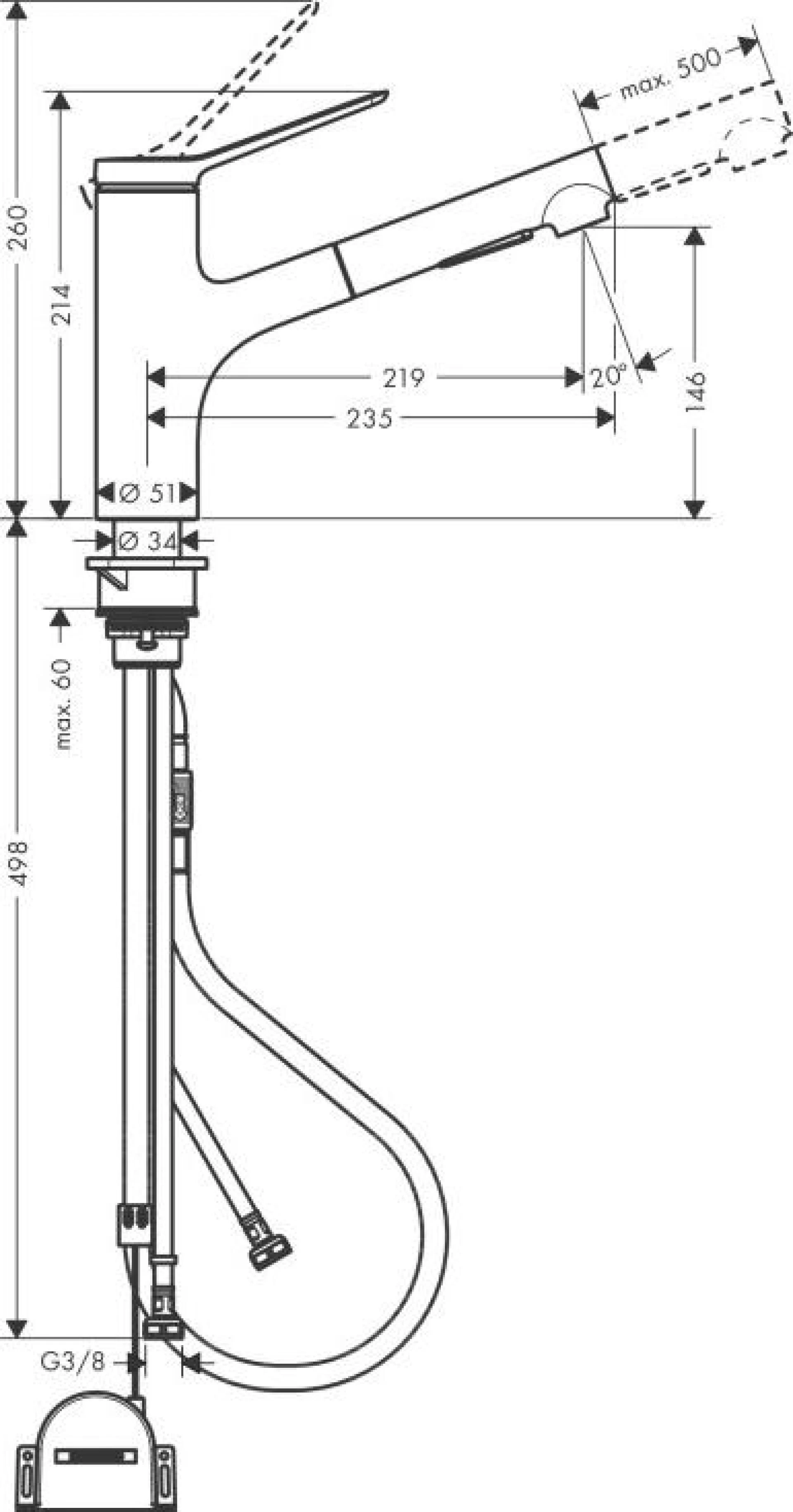 Фото - Смеситель для кухни Hansgrohe Zesis M33 150 2jet sBox lite 74803670, черный матовый - Hansgrohe