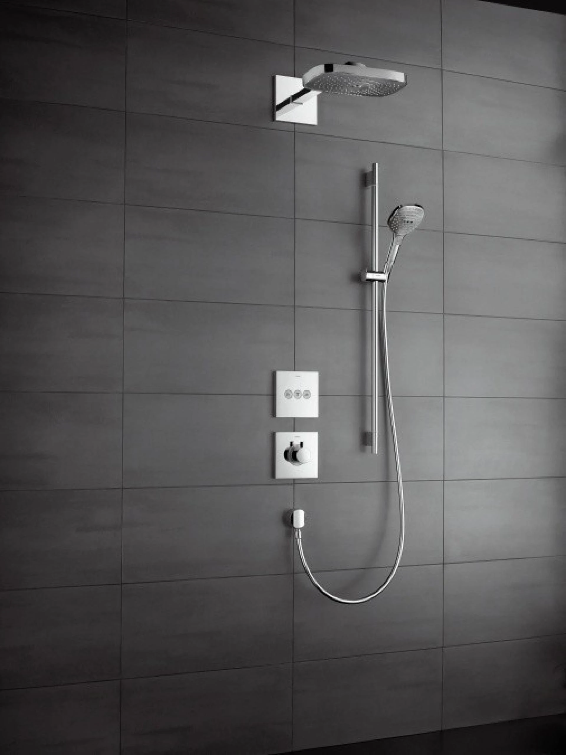 Фото - Термостат Hansgrohe ShowerSelect Highfow 15760140 для душа, шлифованная бронза - Hansgrohe