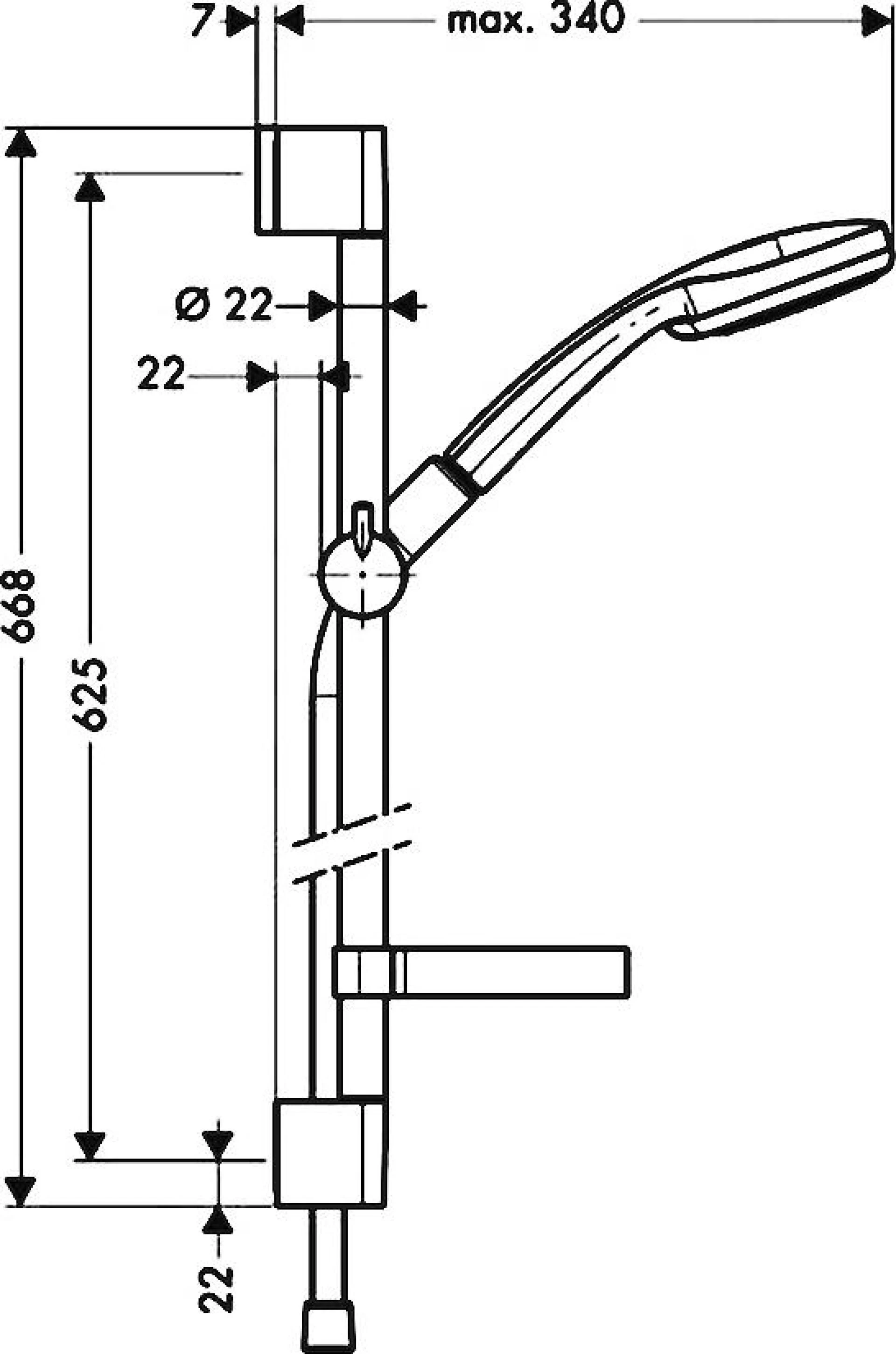 Фото - Душевой гарнитур Hansgrohe Croma 100 Vario 27772000 Unica'C - Hansgrohe