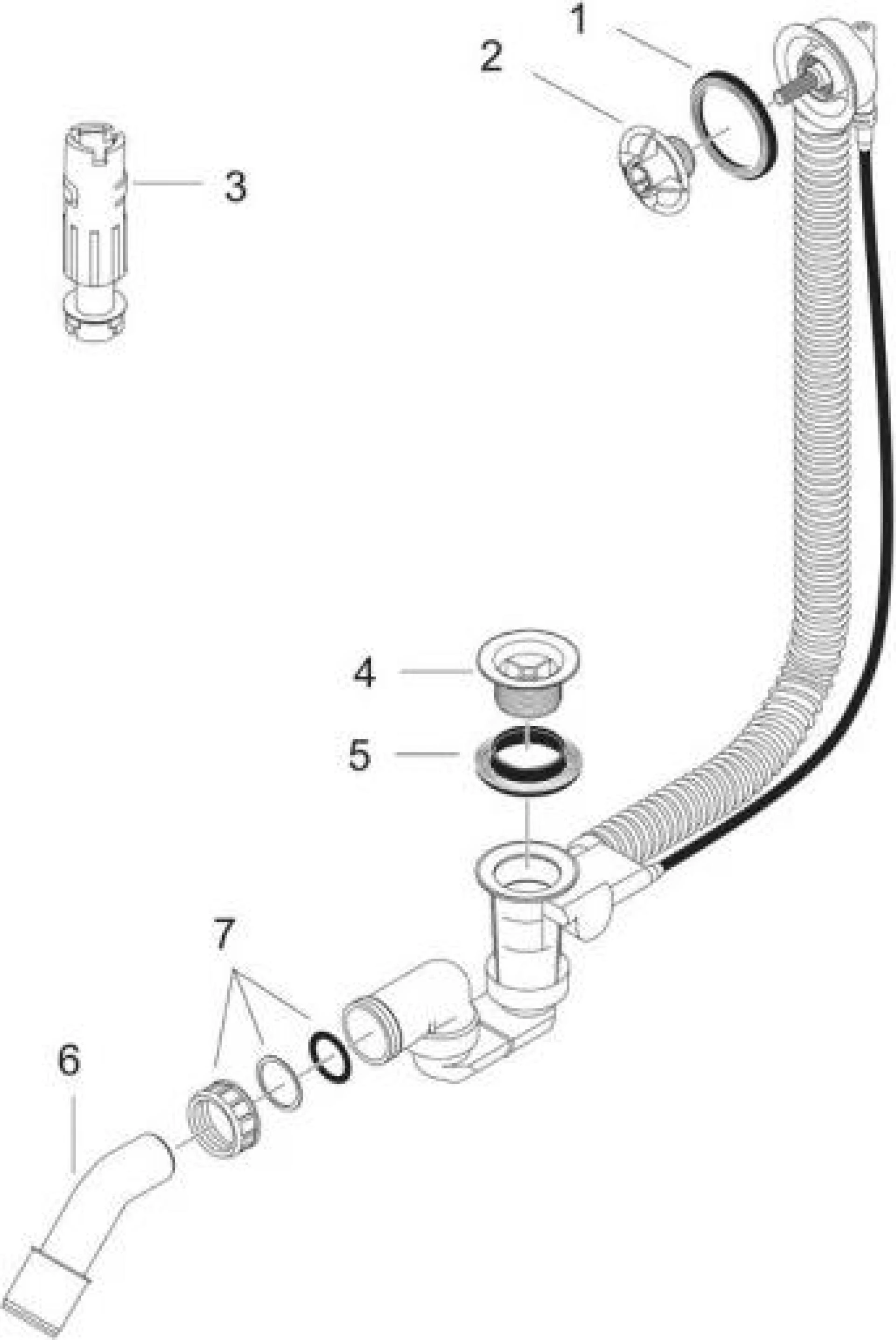 Фото - Слив-перелив Hansgrohe Flexaplus 58141180, хром - Hansgrohe