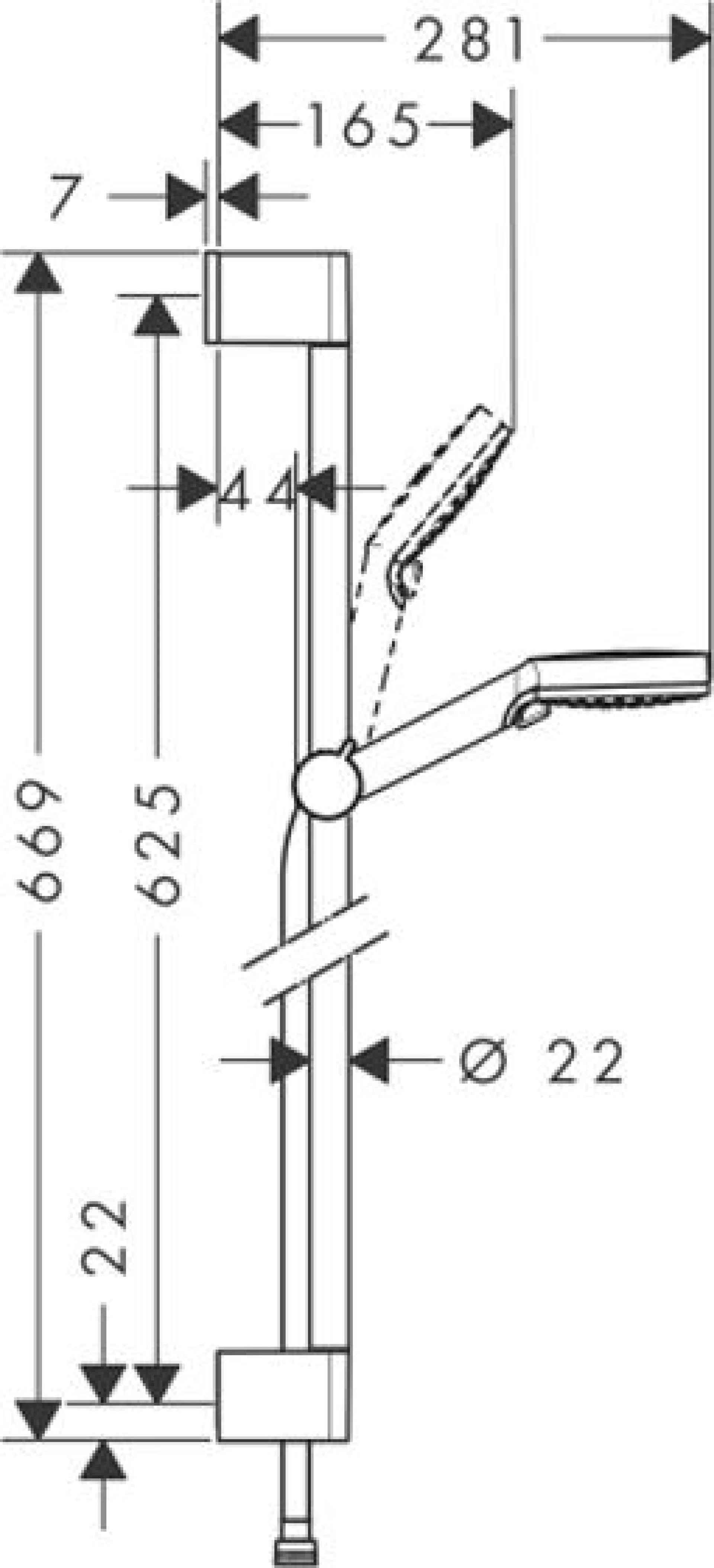 Фото - Душевой гарнитур Hansgrohe Crometta Vario 650 26532400 - Hansgrohe