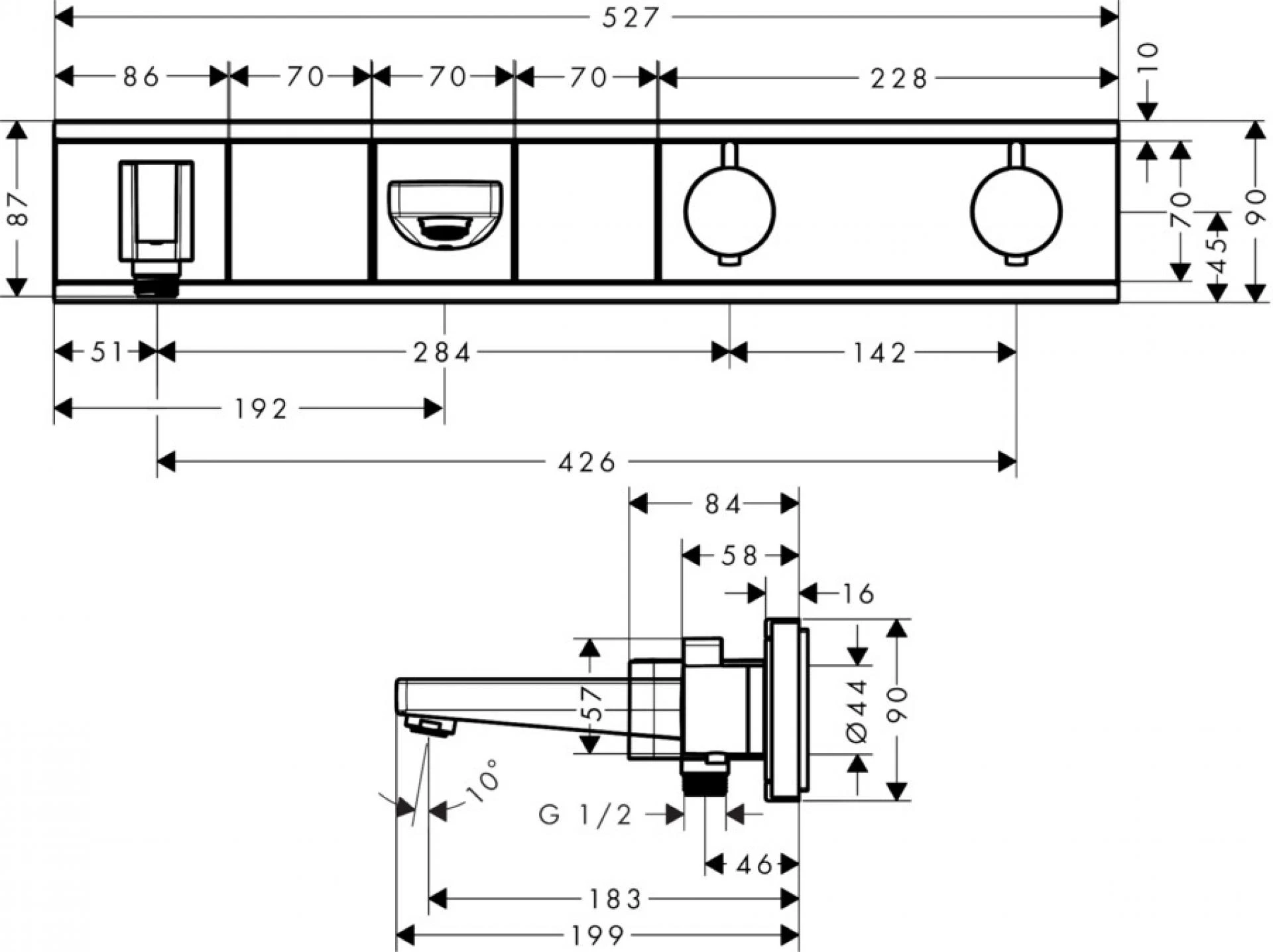 Фото - Термостат для ванны Hansgrohe RainSelect 15359000, хром - Hansgrohe