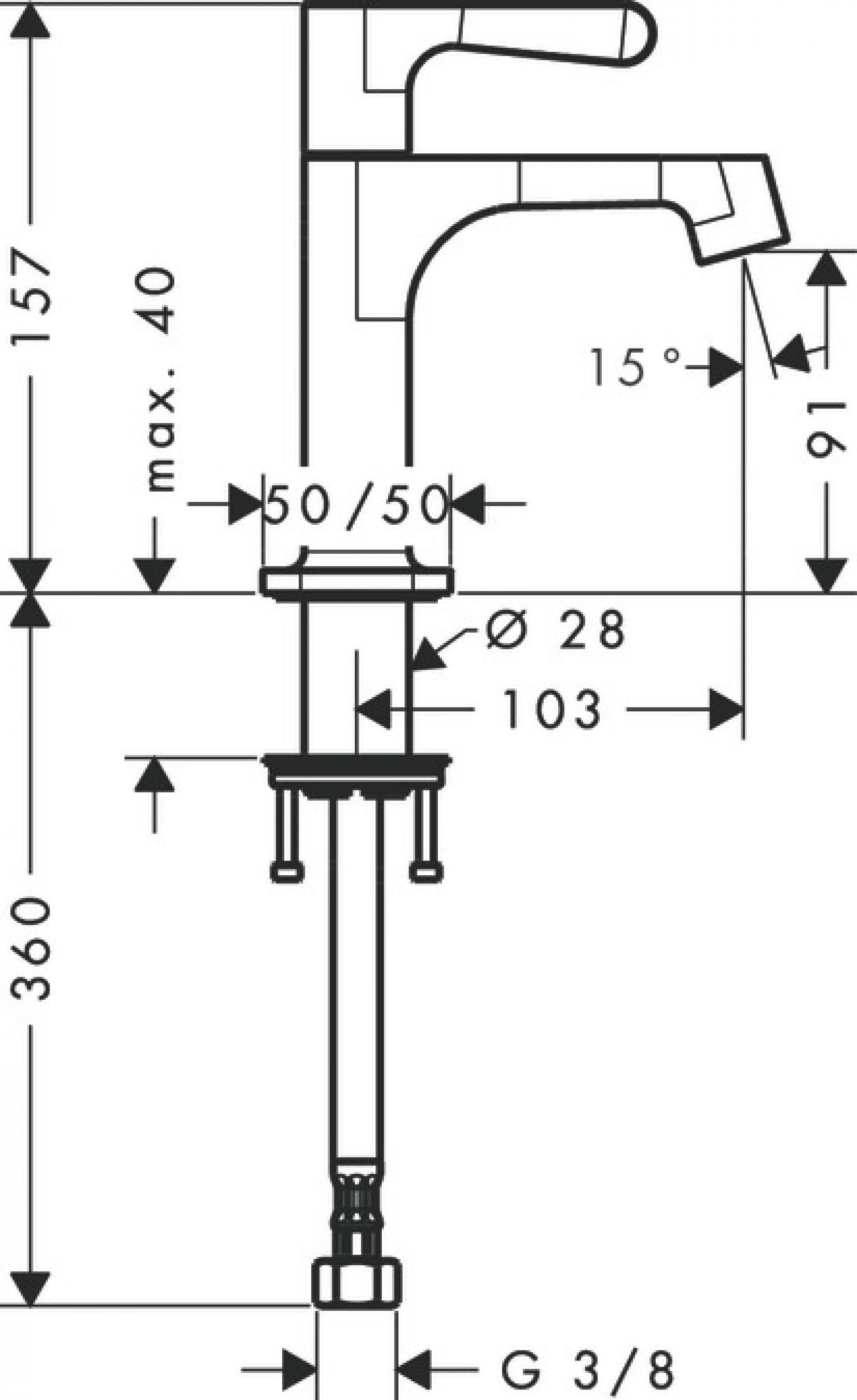 Фото - Кран холодной воды для раковины Axor Citterio M 34130950, латунь - Hansgrohe