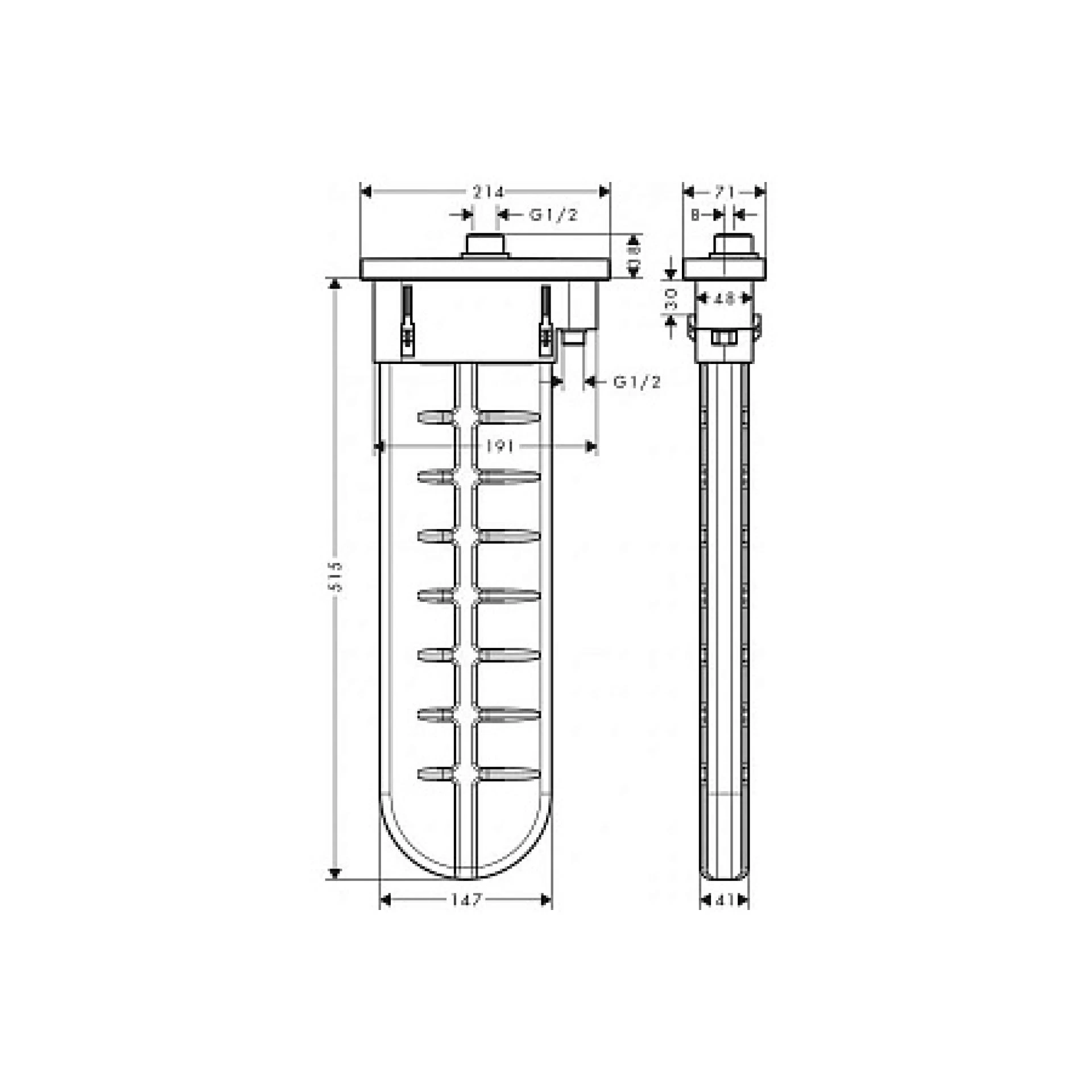 Фото - Скрытая монтажная часть Hansgrohe 28010990 на край ванны, черный - Hansgrohe