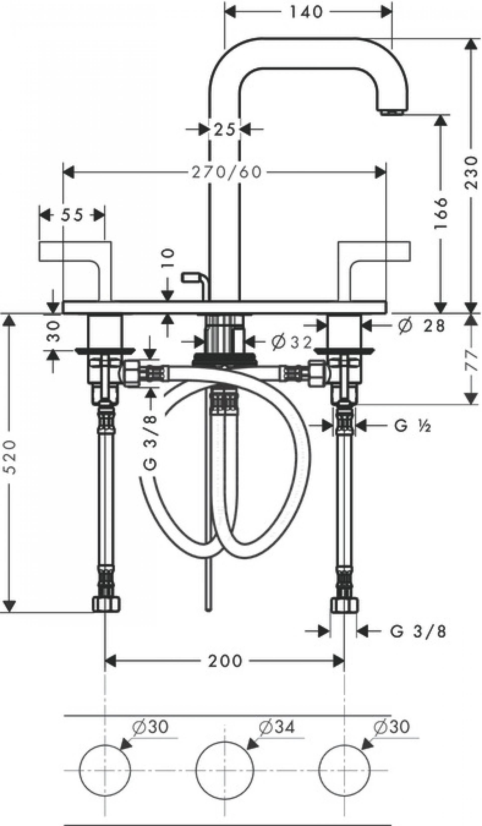 Фото - Смеситель для раковины Axor Citterio 39136820, никель - Hansgrohe