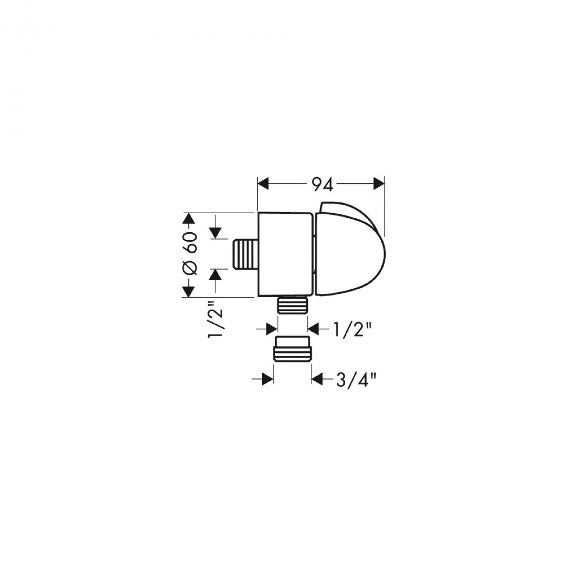 Фото - Шланговое соединение Hansgrohe Fixfit Stop 27452000 - Hansgrohe