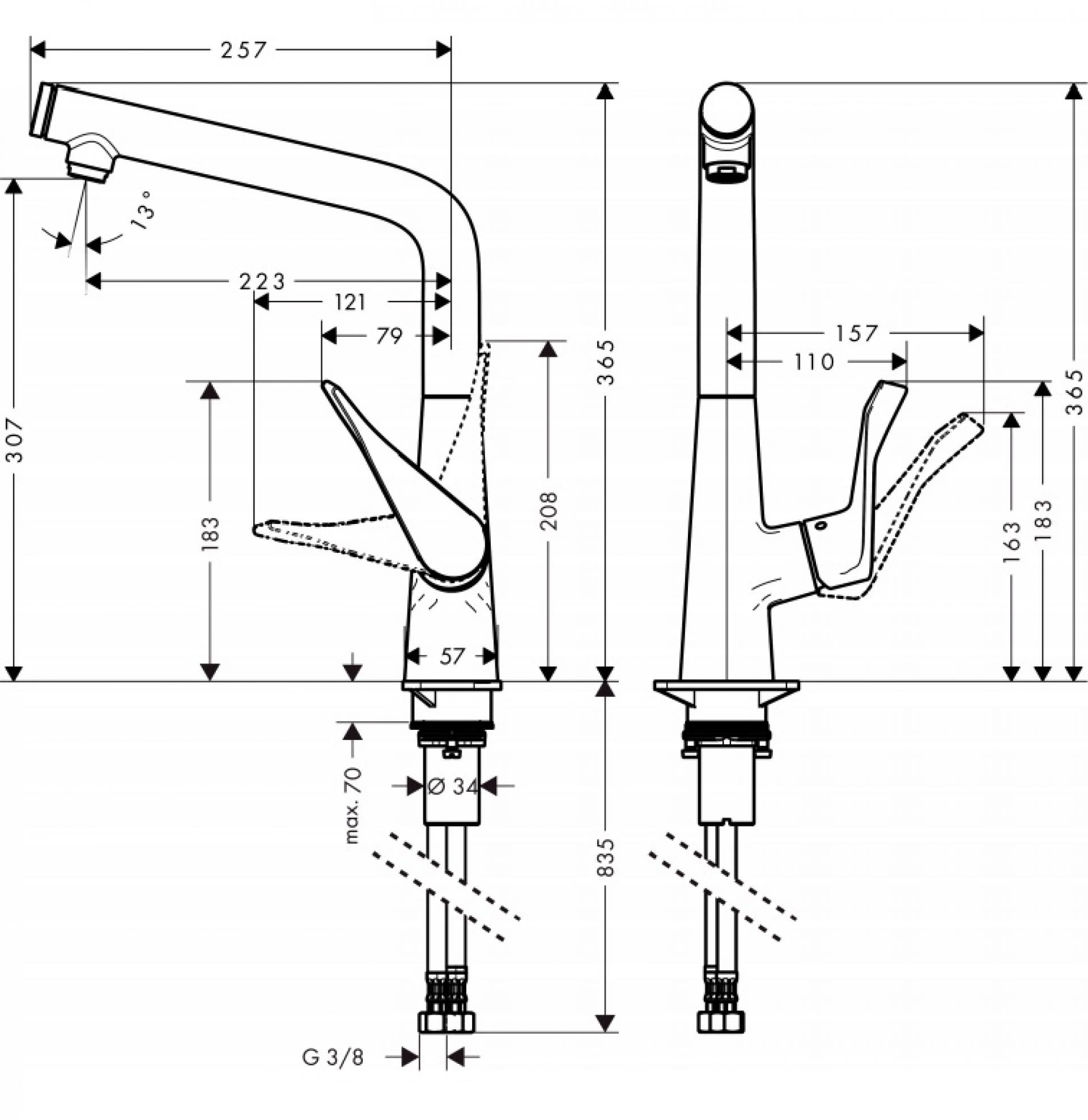 Фото - Смеситель Hansgrohe Metris Select 14883000 для кухонной мойки - Hansgrohe