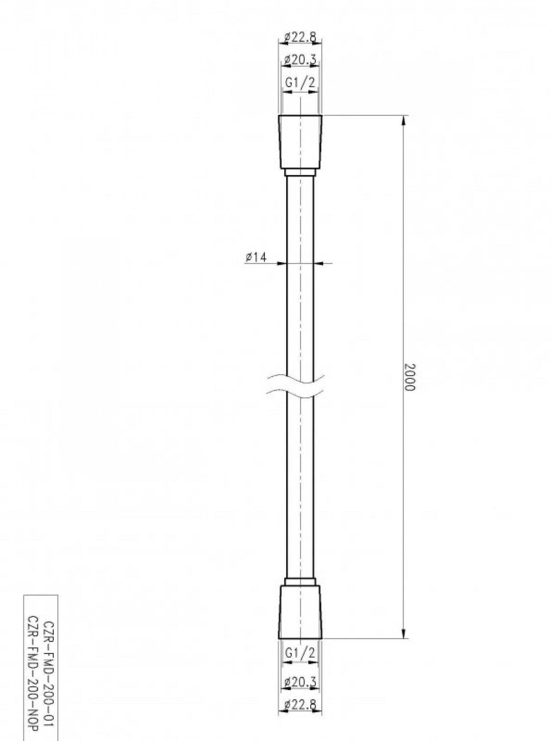 Фото - Душевой шланг Cezares CZR-FMD-200-NOP, чёрный матовый - Hansgrohe