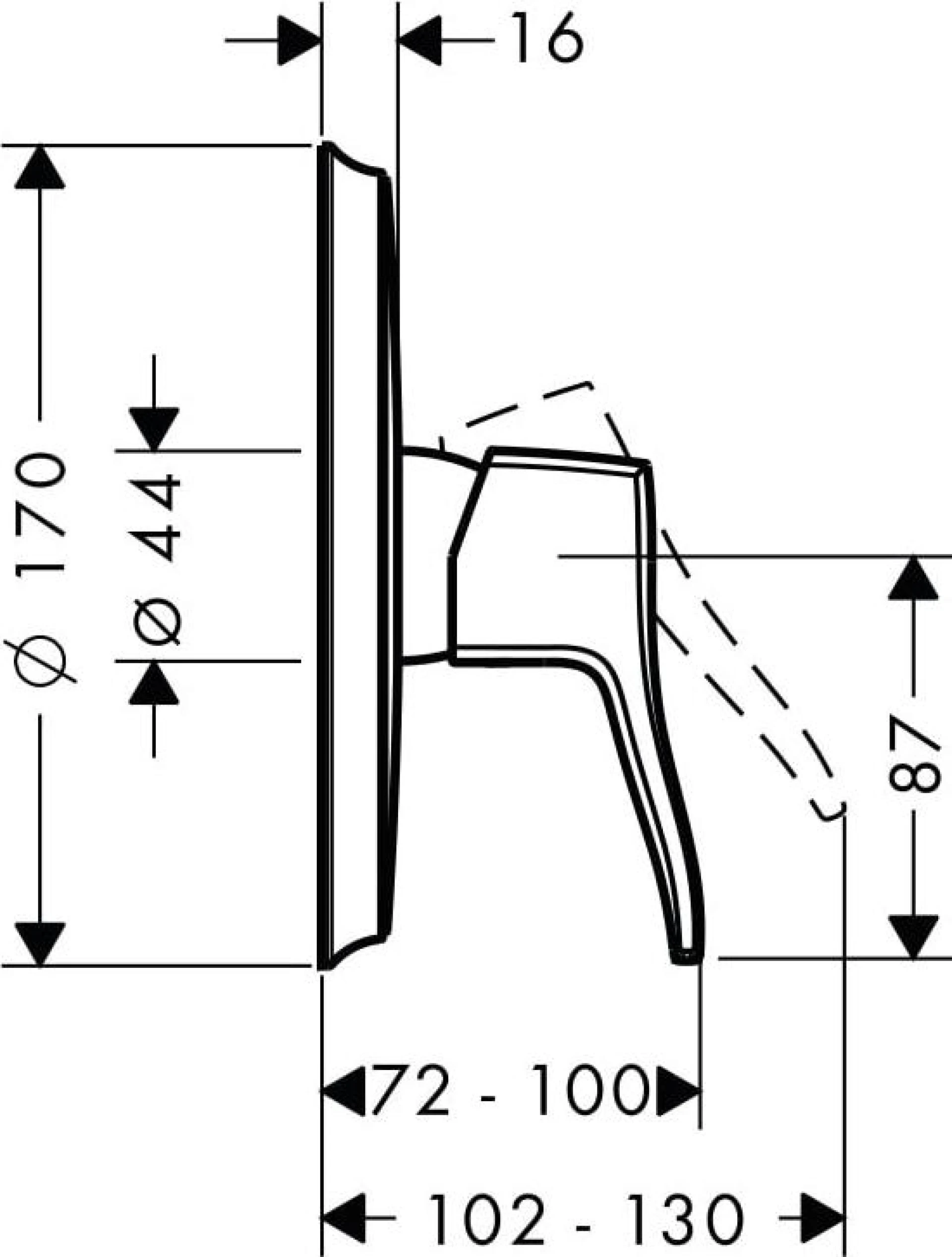 Фото - Смеситель для душа Hansgrohe Metris Classic 31676820, никель - Hansgrohe