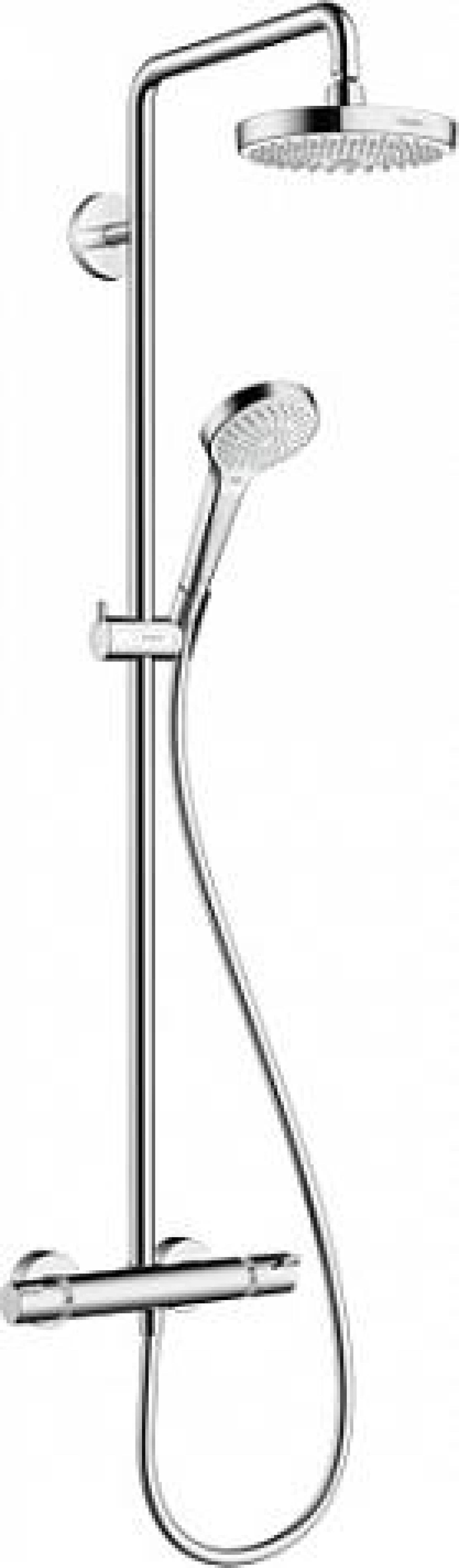 Фото - Душевая система Hansgrohe Croma Select S 180 2jet Showerpipe 27254400 - Hansgrohe