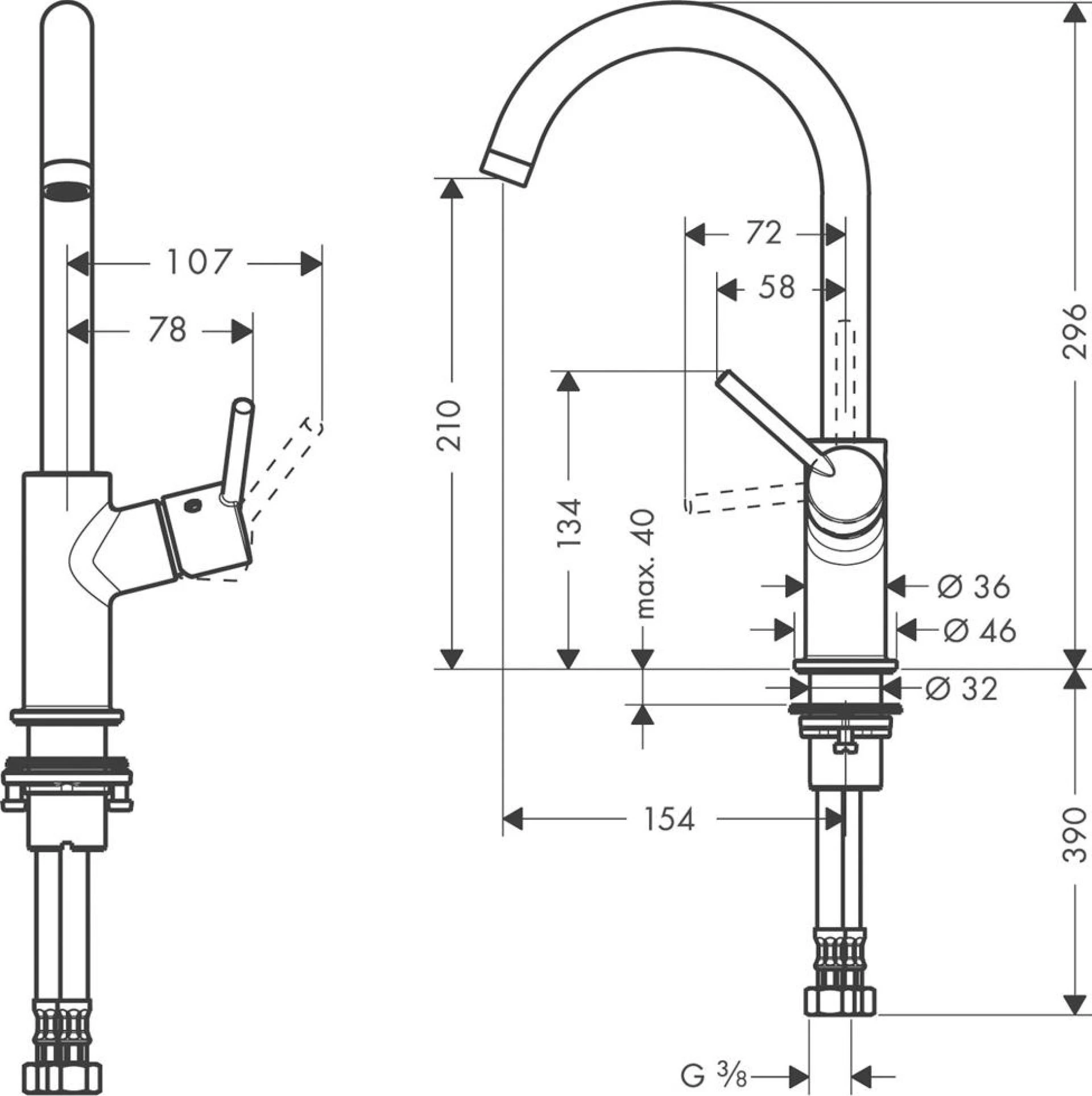 Фото - Смеситель Hansgrohe Talis 32084000 для раковины - Hansgrohe