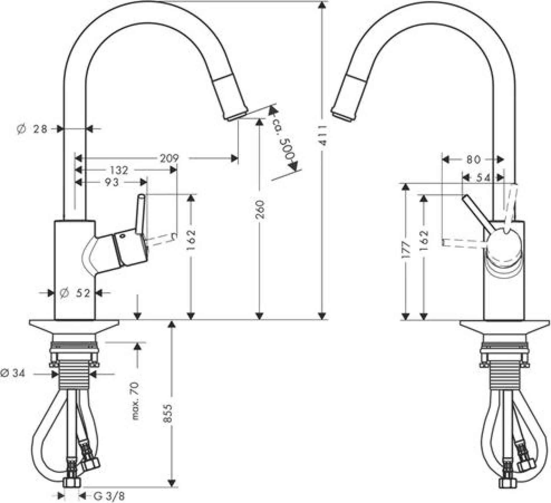 Фото - Смеситель для кухни Hansgrohe Talis S Variarc 14872800 - Hansgrohe