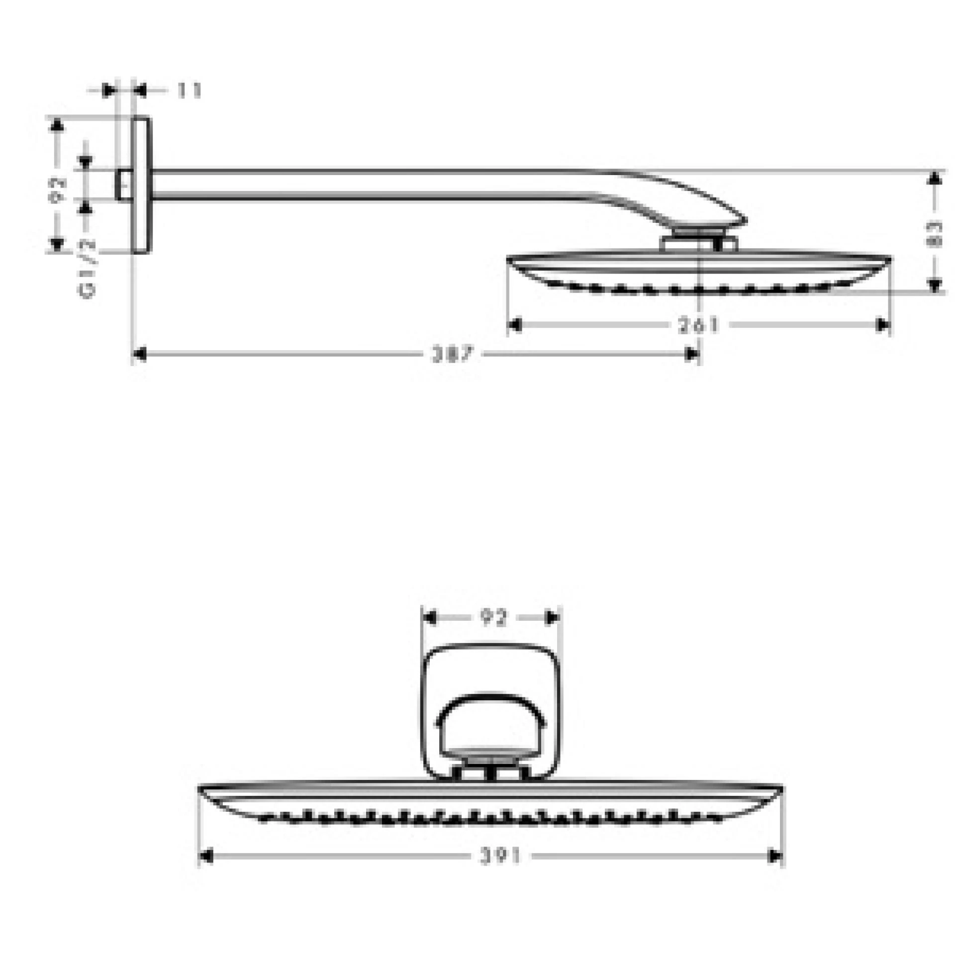 Фото - Верхний душ Hansgrohe PuraVida 27437000 - Hansgrohe