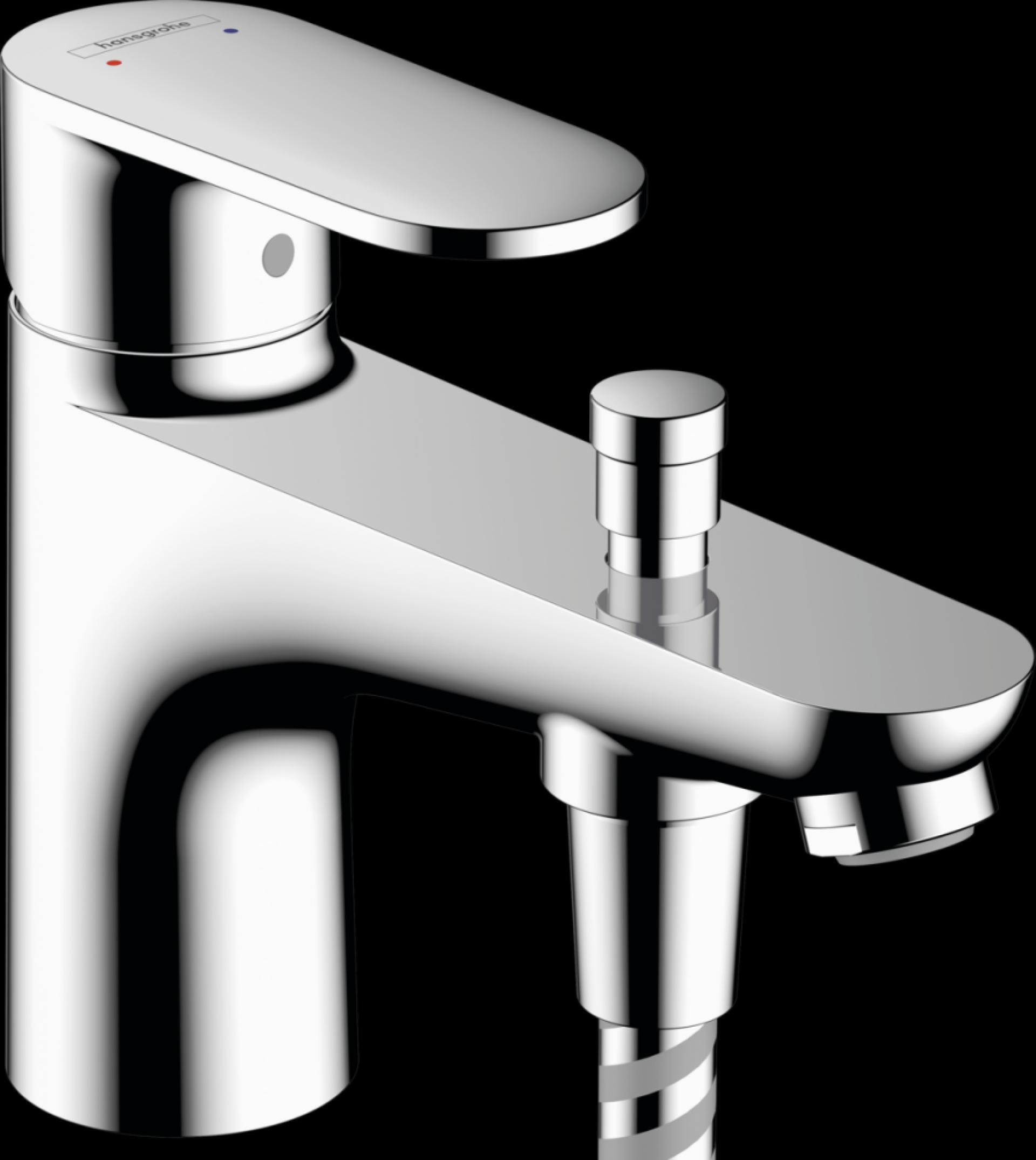 Смеситель для ванны с душем Hansgrohe Vernis Shape 71458670, матовый чёрный