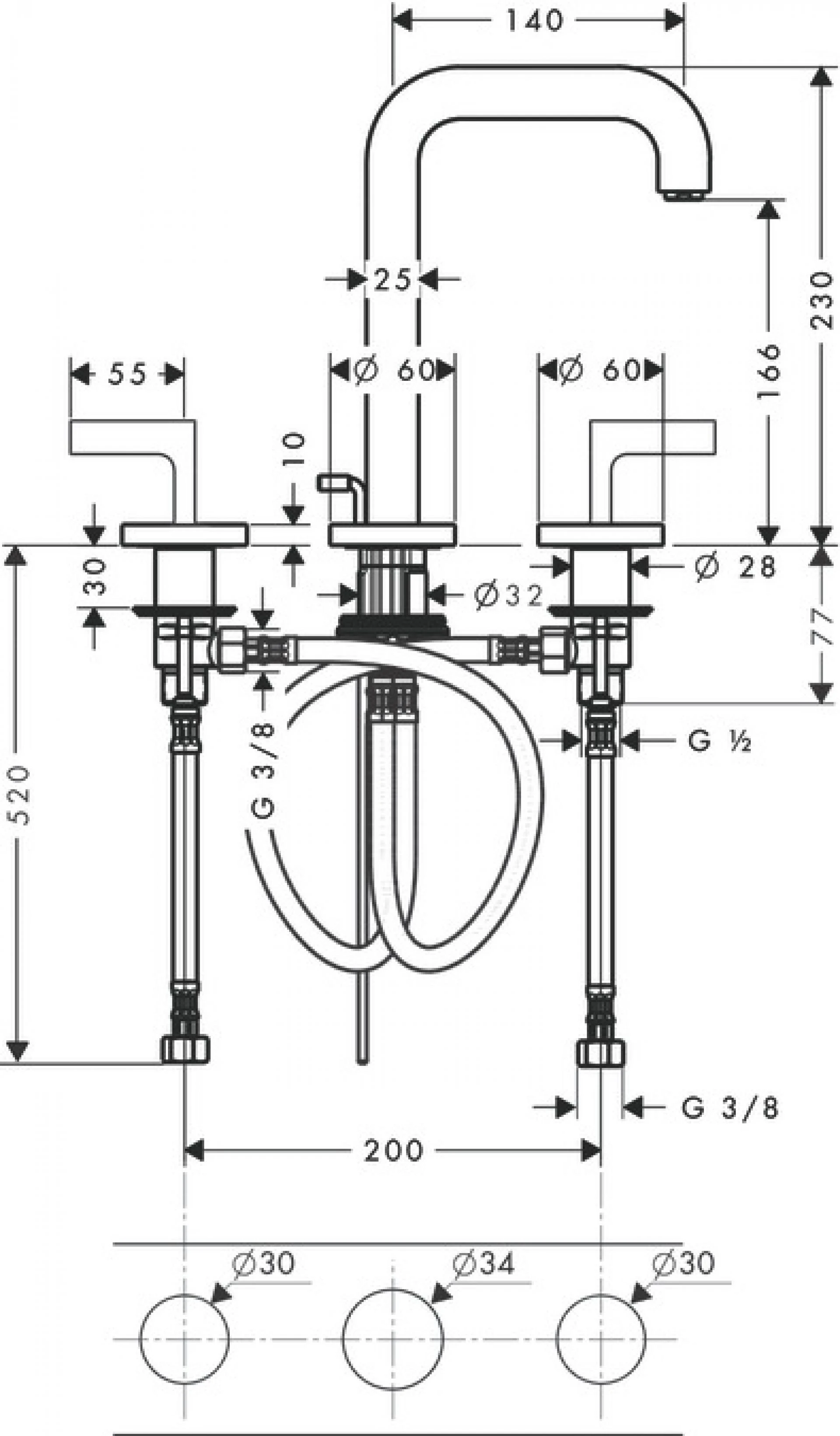 Фото - Смеситель для раковины Axor Citterio 39135310, красное золото - Hansgrohe