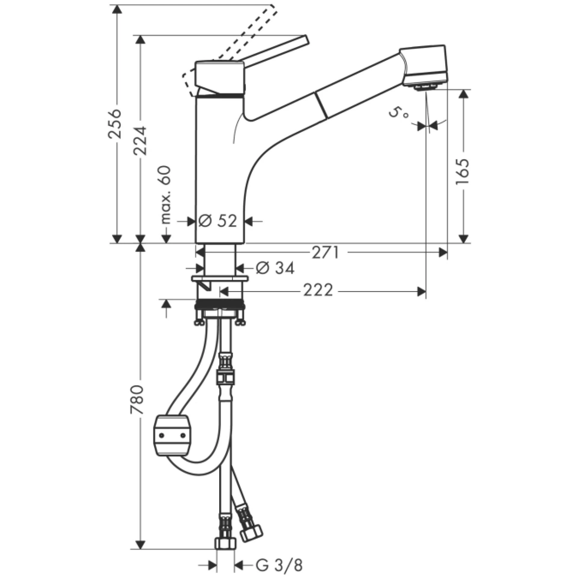 Фото - Смеситель для кухни сталь Hansgrohe Talis S 32841800 - Hansgrohe