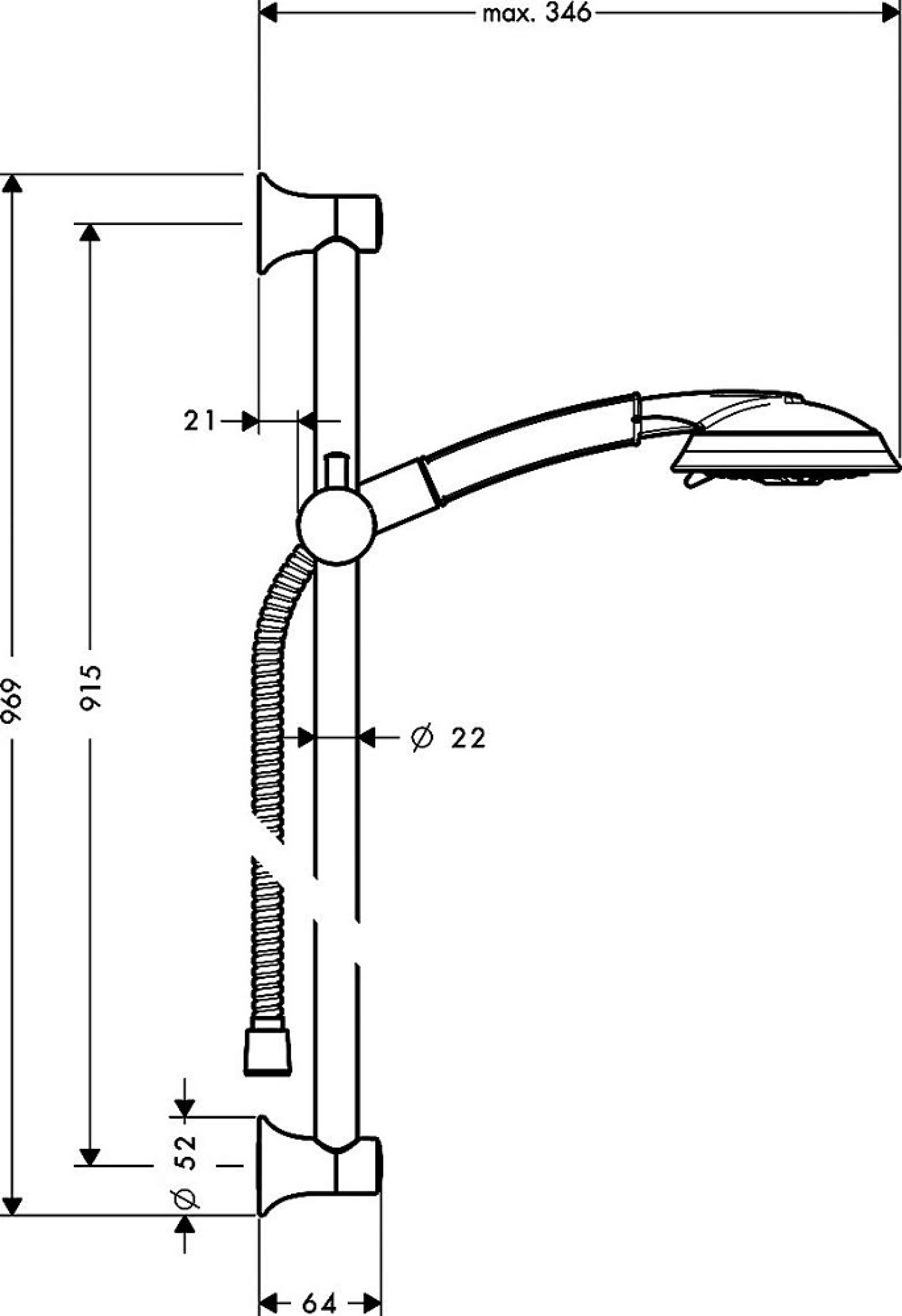 Фото - Душевой гарнитур Hansgrohe Raindance Classic 100 AIR 3 jet 27841000 Unica Classic - Hansgrohe