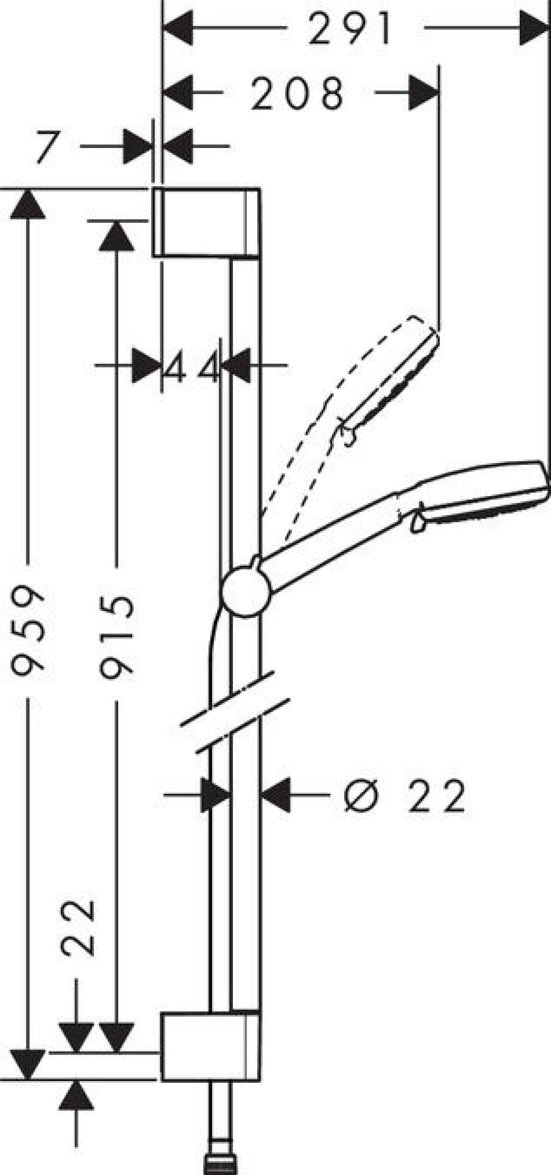 Фото - Душевой гарнитур Hansgrohe Crometta 100 Multi 26656400 - Hansgrohe