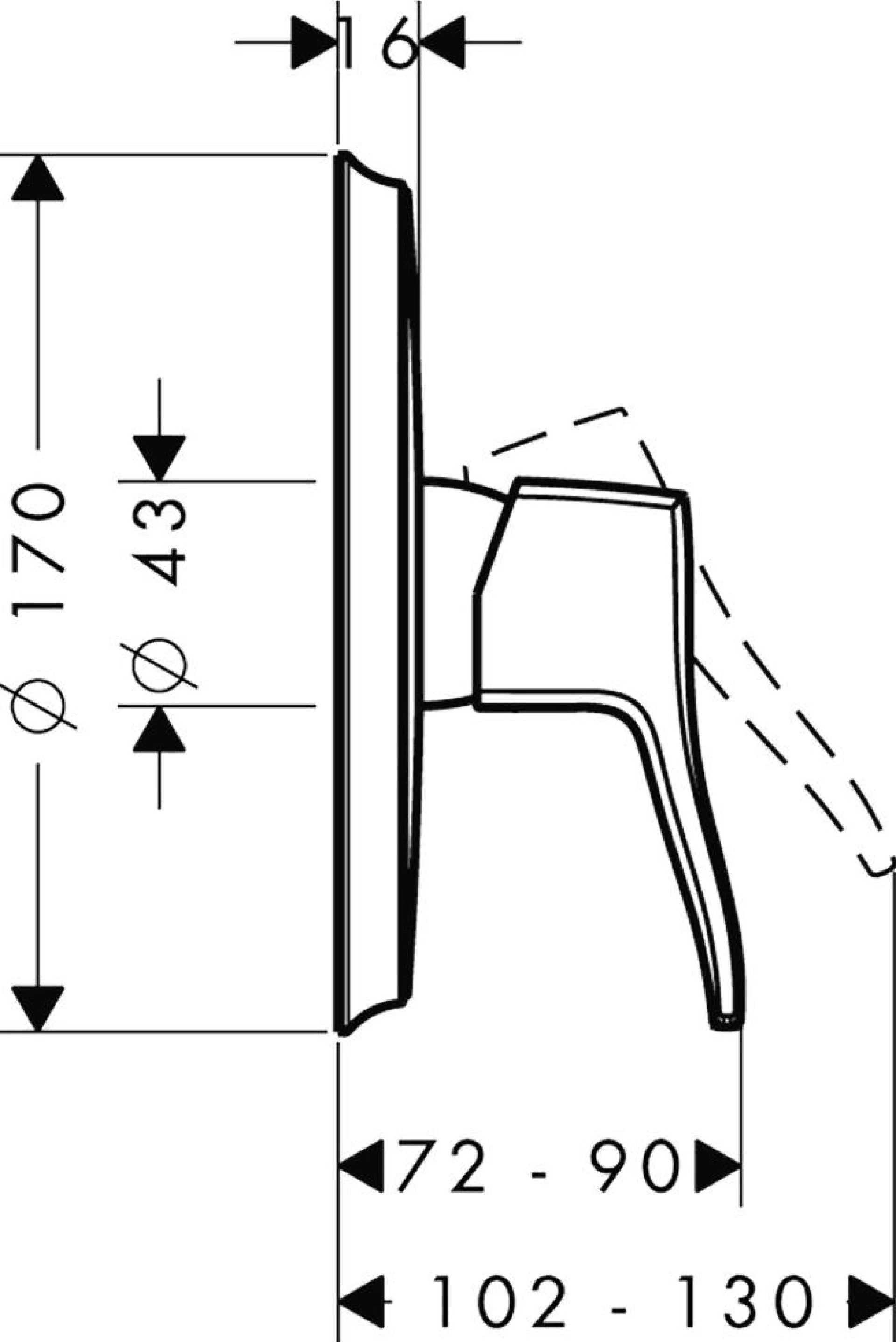 Фото - Смеситель Hansgrohe Metris Classic 31676000 для душа - Hansgrohe