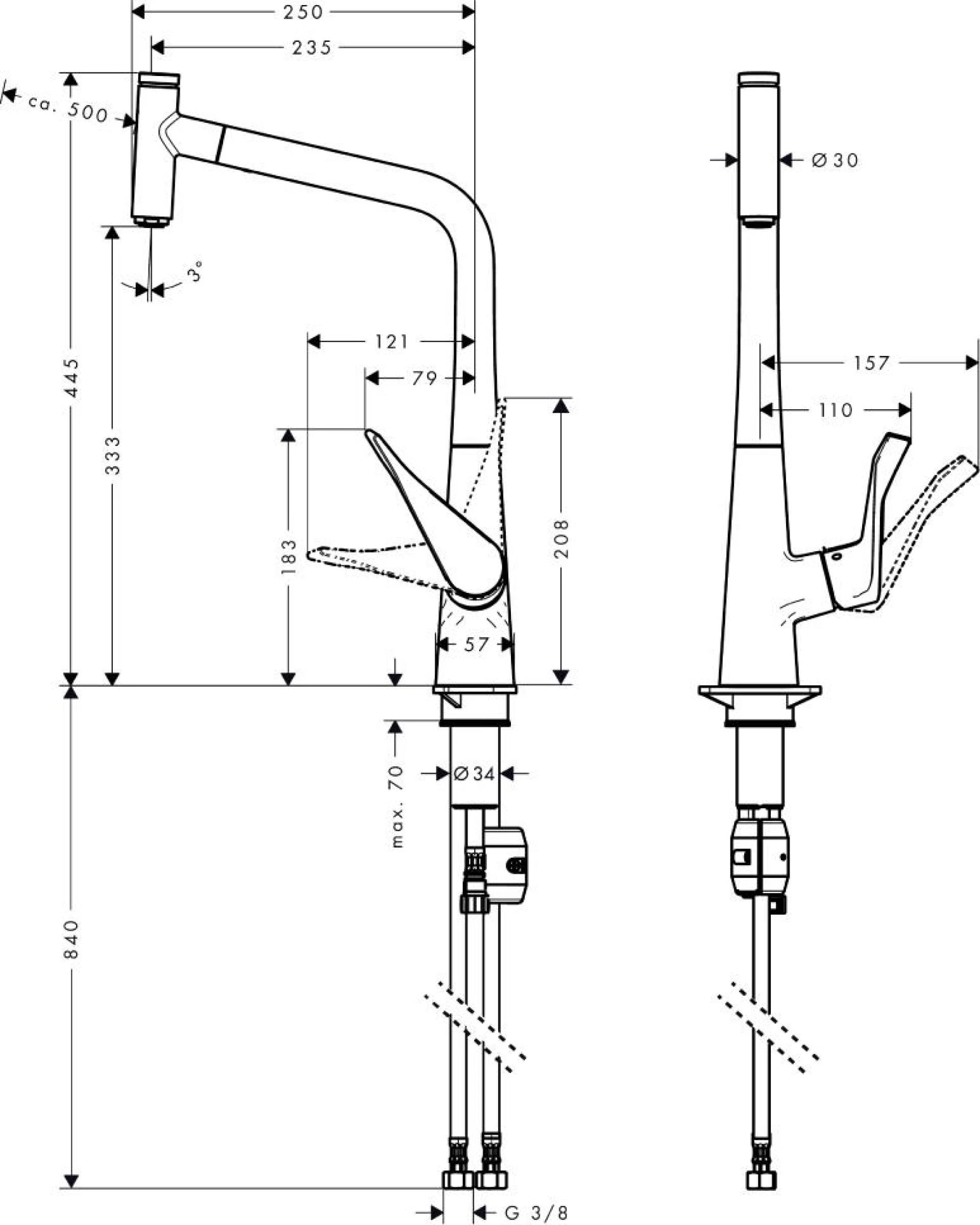 Фото - Смеситель Hansgrohe Metris Select 14884800 для кухонной мойки - Hansgrohe