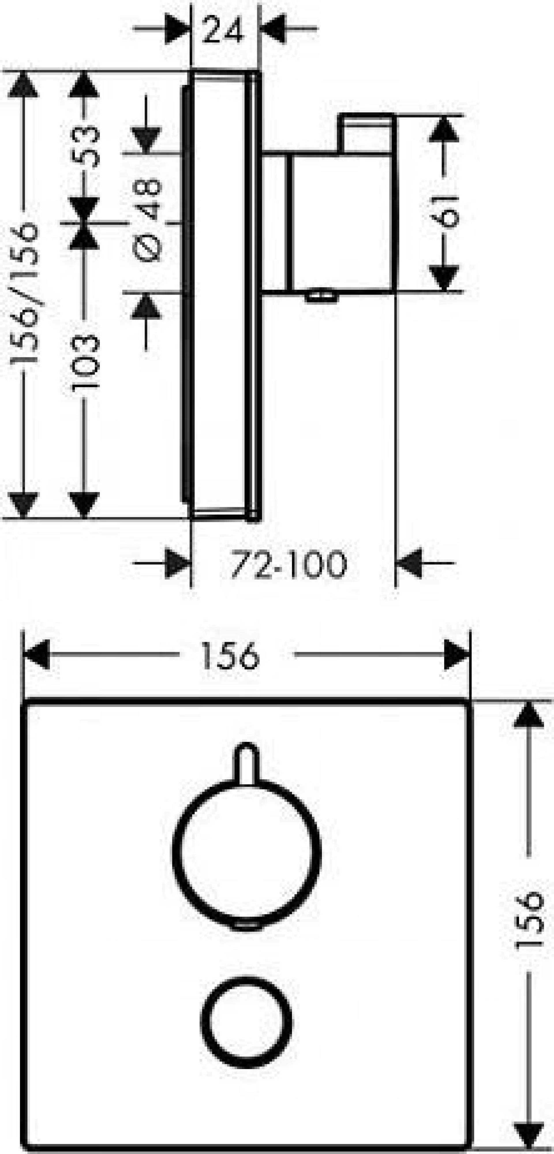 Фото - Термостат для душа Hansgrohe ShowerSelect Highflow 15735600 - Hansgrohe