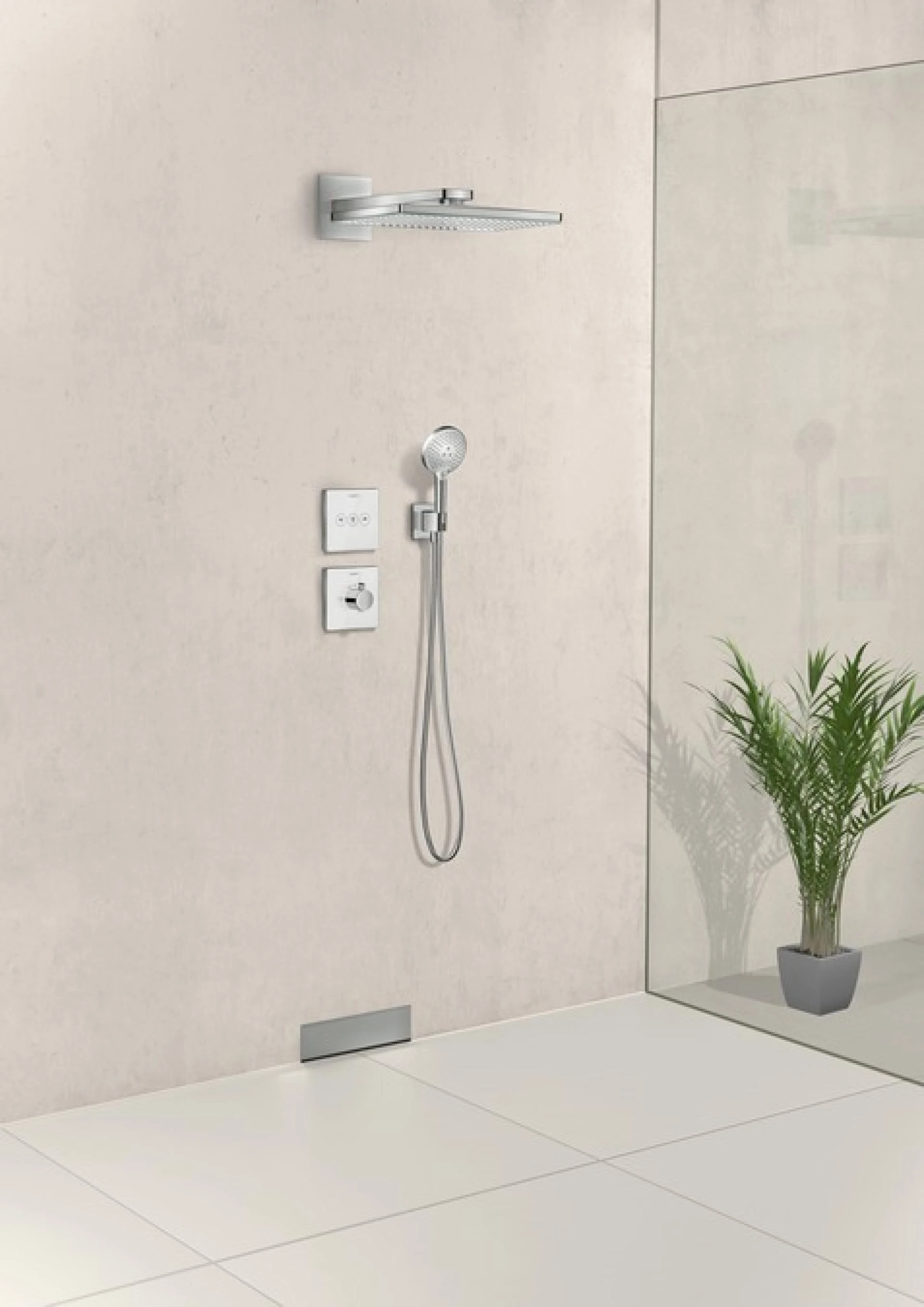 Фото - Переключатель потоков Hansgrohe ShowerSelect 15736400 на три потребителя белый - Hansgrohe