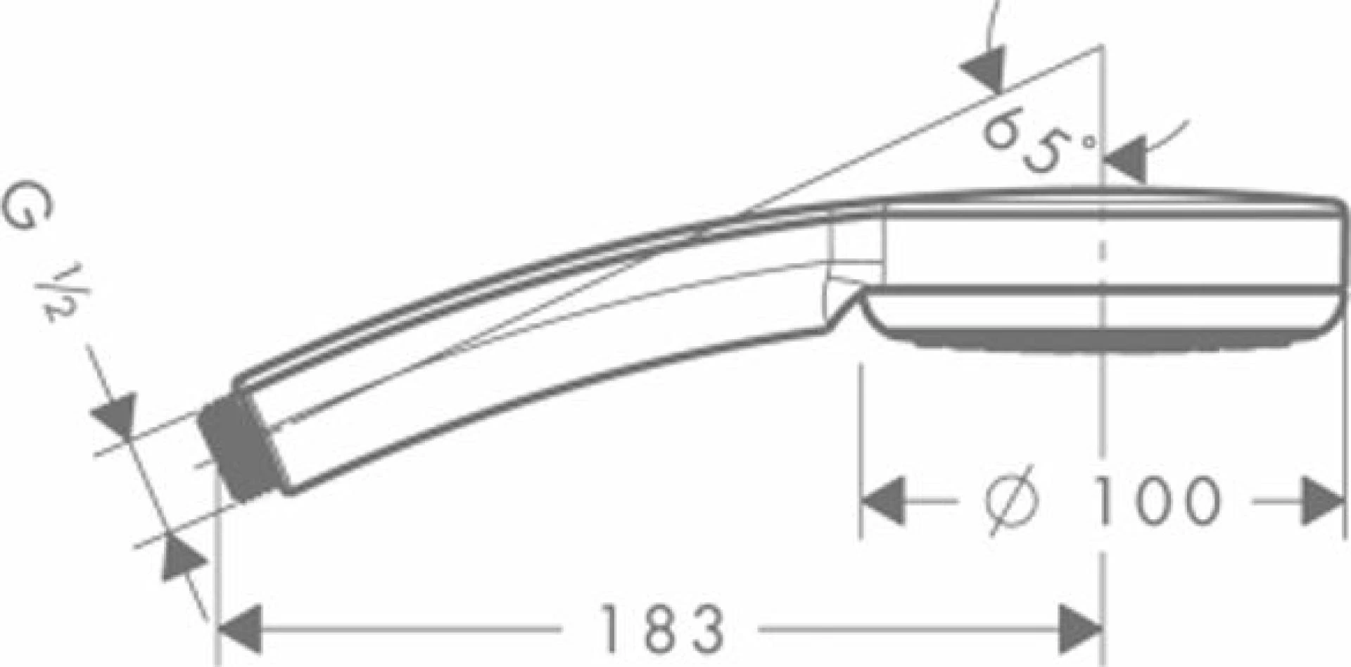 Фото - Ручной душ Hansgrohe Verso 100 1jet 28722000, хром - Hansgrohe