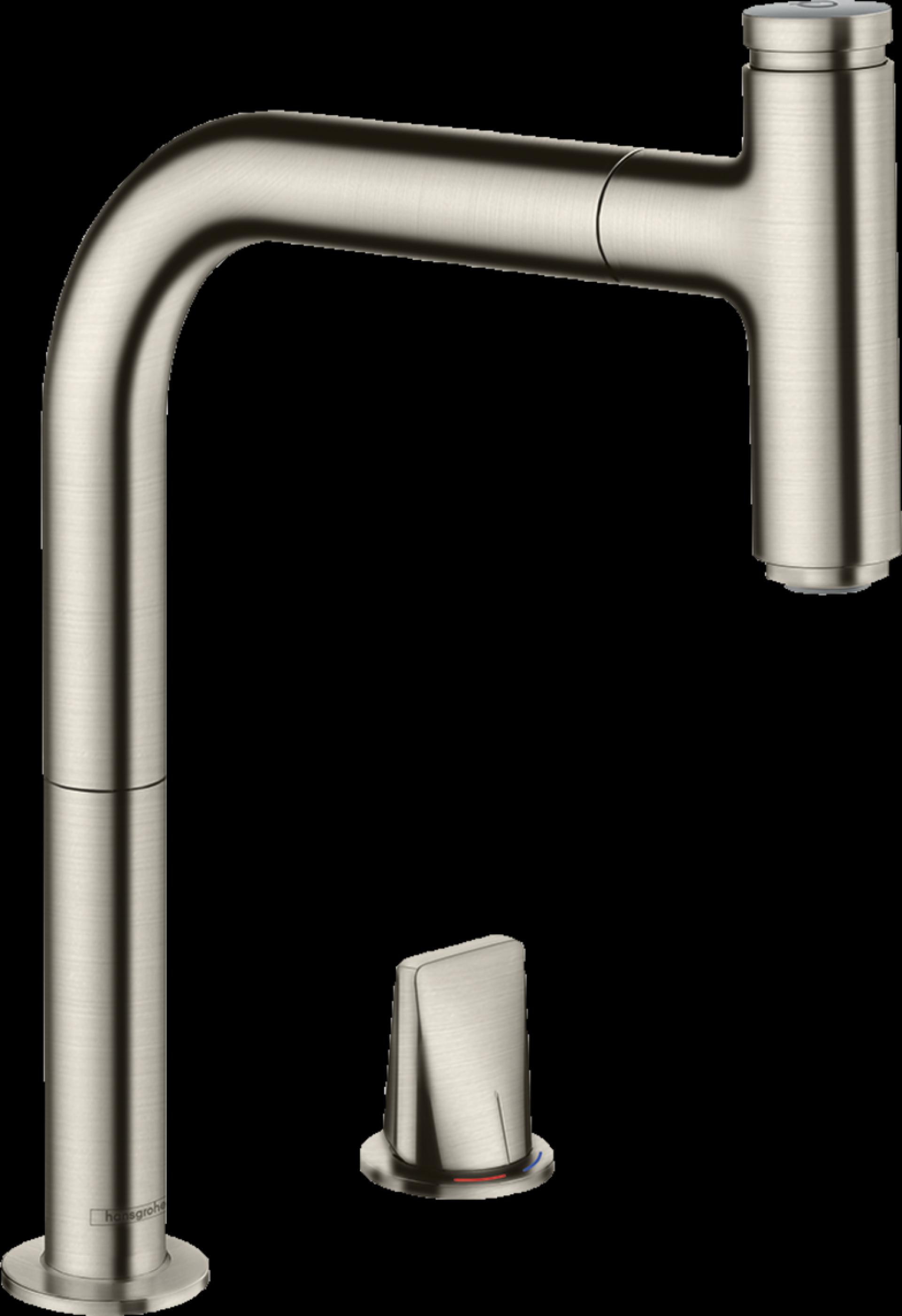 Смеситель для кухни Hansgrohe Metris 73804800, сталь