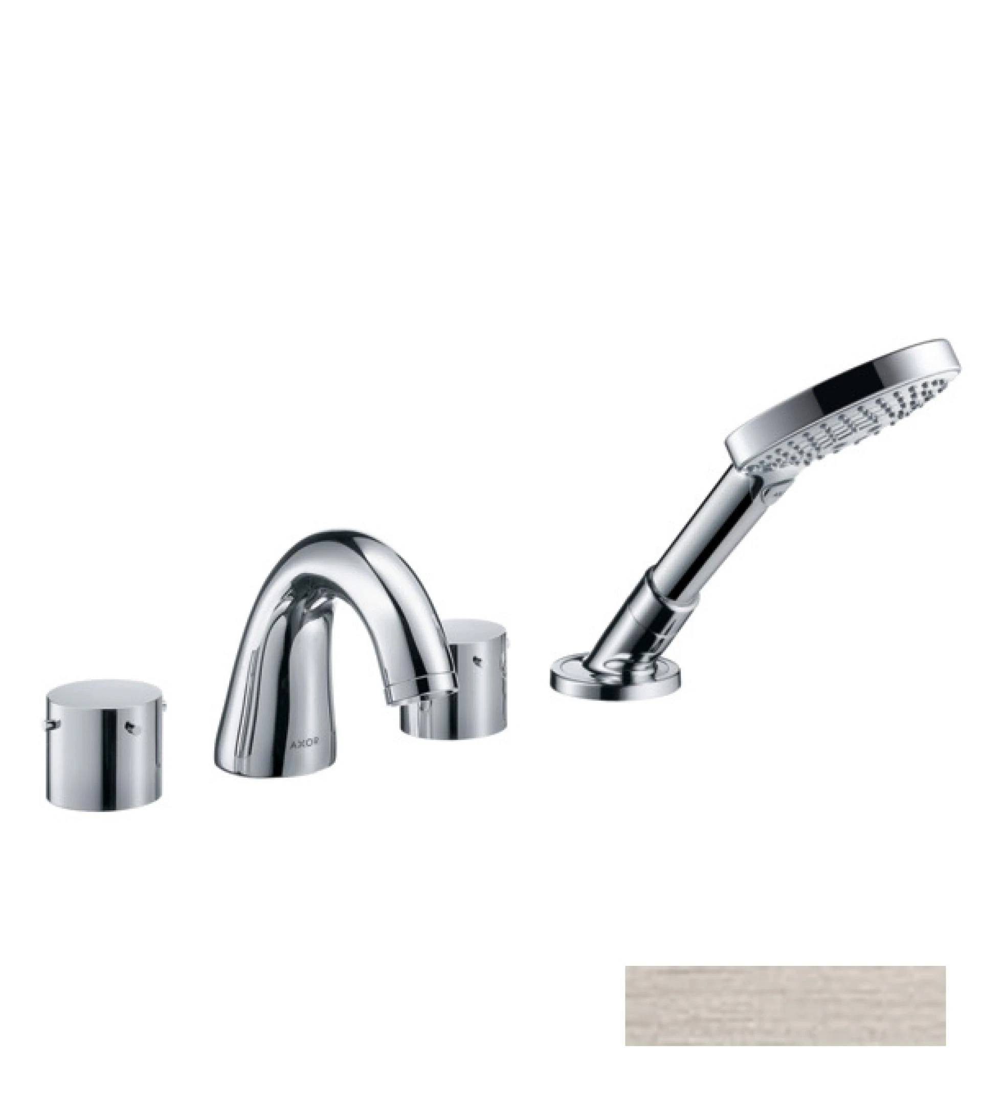 Фото - Смеситель на край ванны Axor Starck 10444800, сталь - Hansgrohe