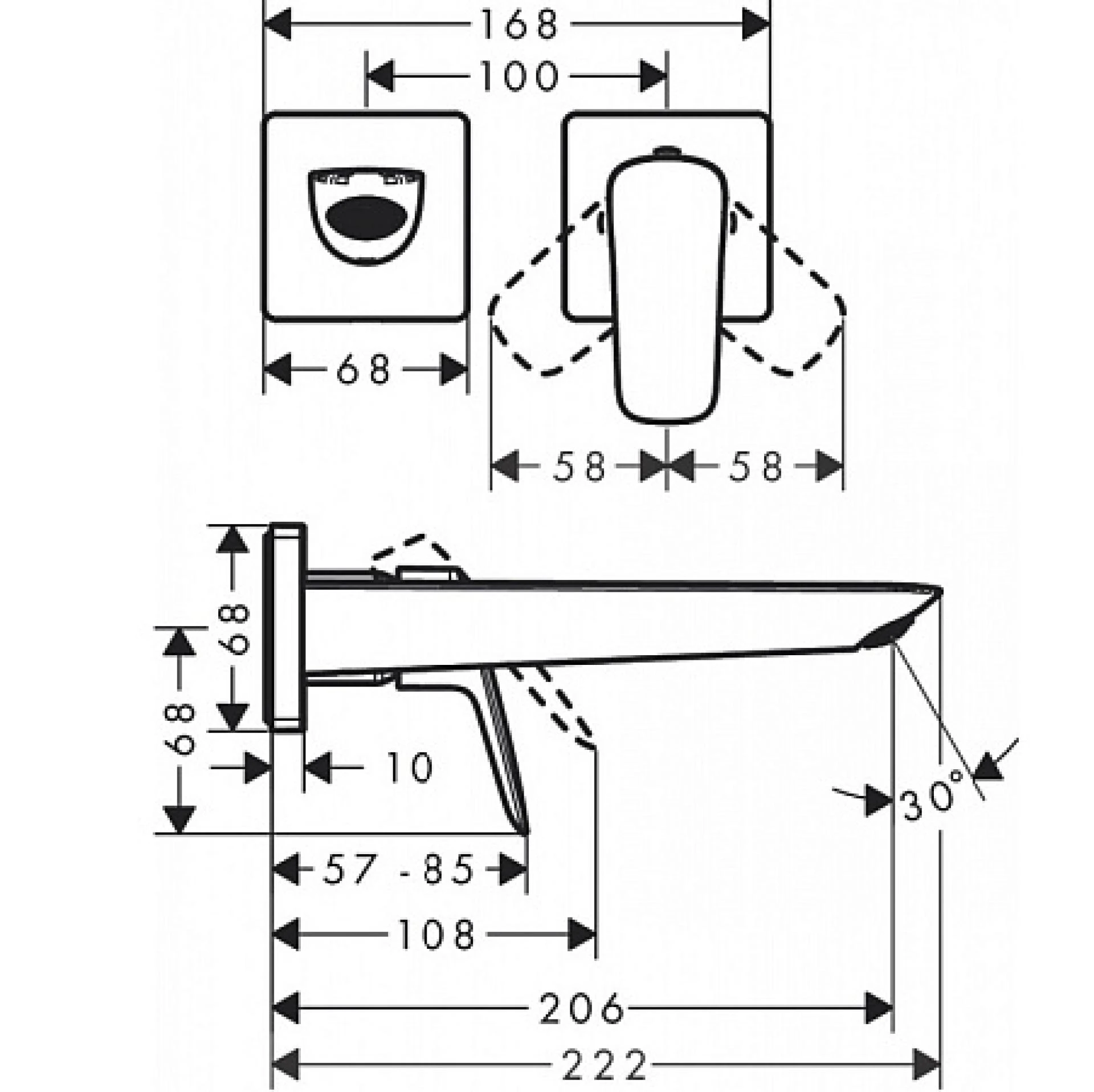 Фото - Комплект раковина San More Milonia SMS971902 + смеситель Hansgrohe Fine 71256000 - Hansgrohe