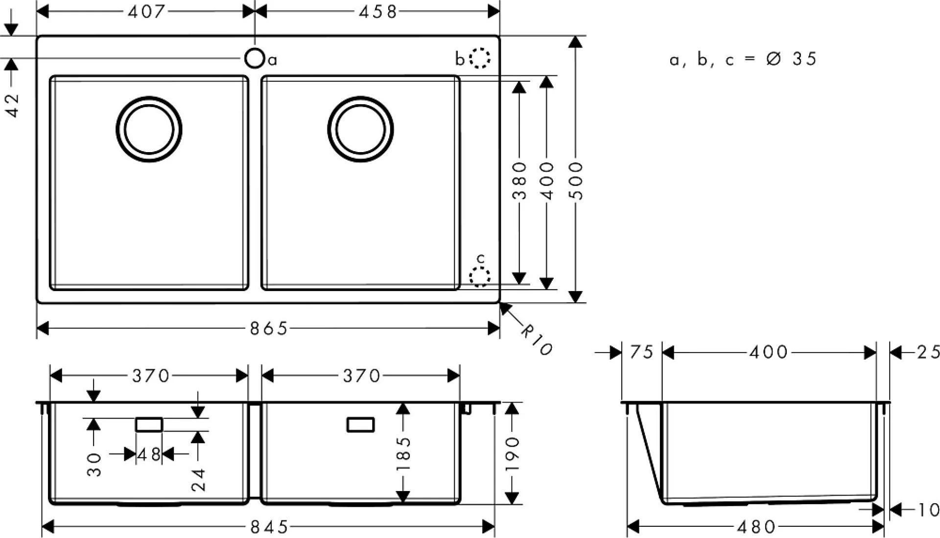 Фото - Кухонная мойка Hansgrohe S71 S711-F765 43303800 - Hansgrohe