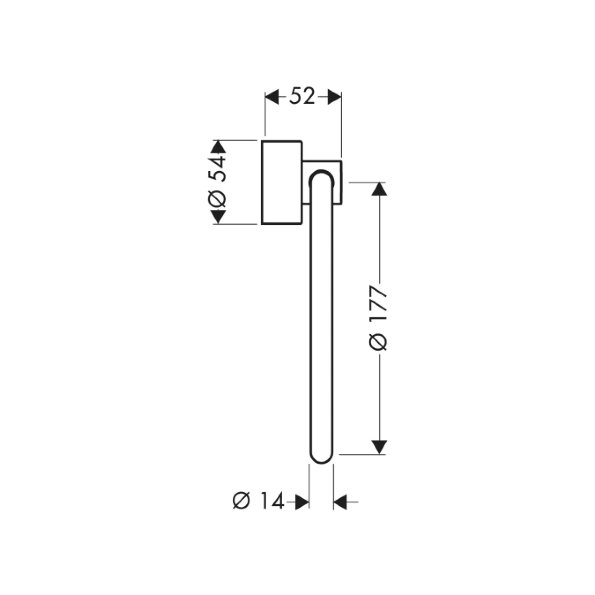 Фото - Полотенцедержатель Axor Uno 2 41521000 - Hansgrohe