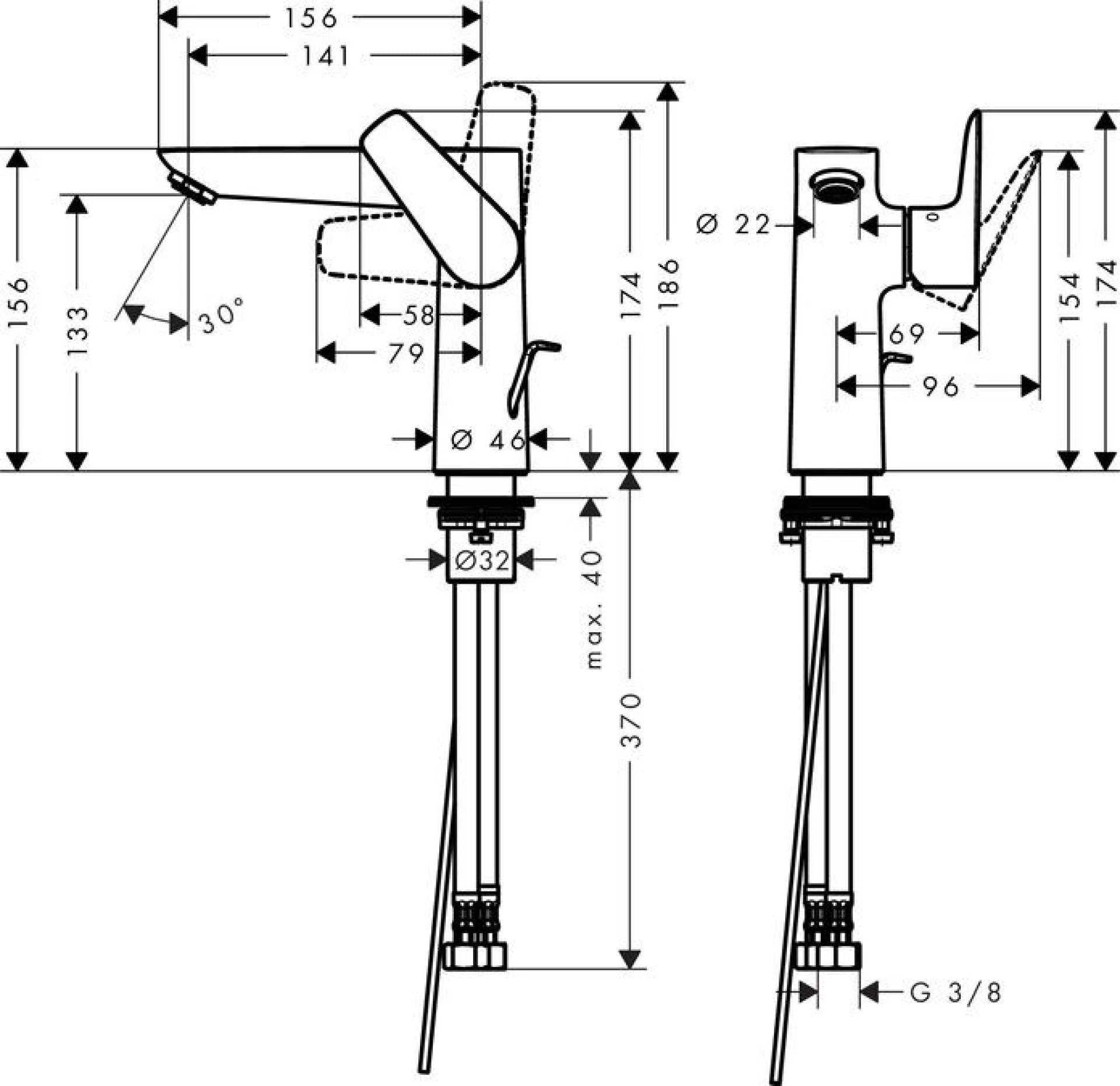 Фото - Смеситель для раковины Hansgrohe Talis E 71754990, золото - Hansgrohe