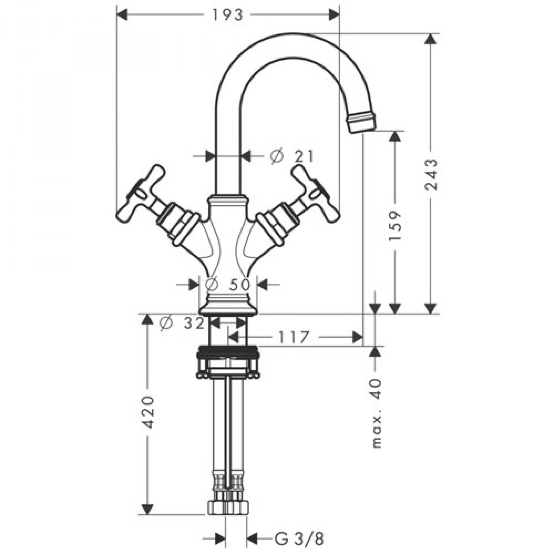 Фото - Смеситель для раковины Axor Montreux 16505000 - Hansgrohe