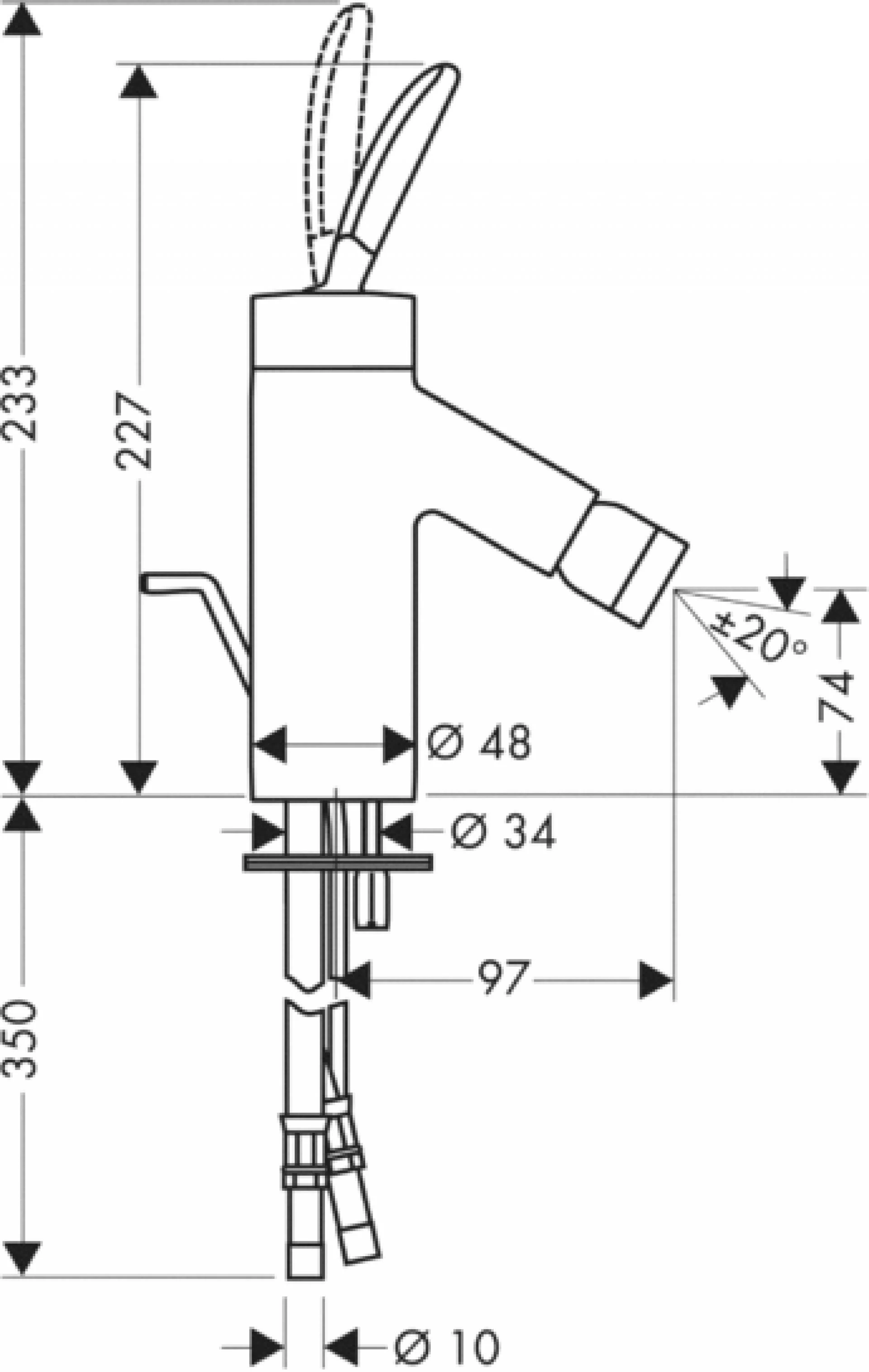 Фото - Смеситель для биде Axor Starck 10200000 - Hansgrohe