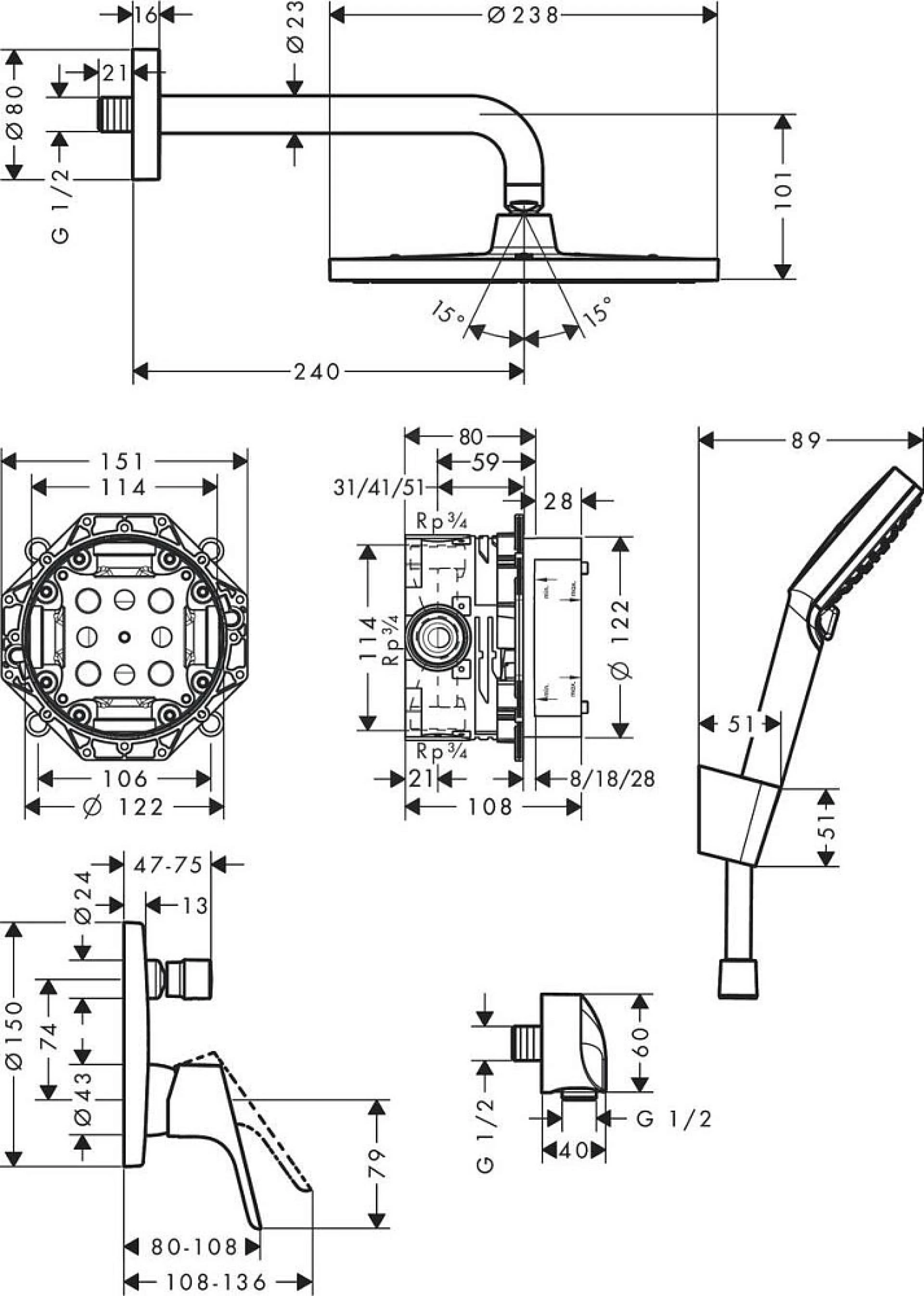 Фото - Душевая система Hansgrohe Crometta S 27958000, хром - Hansgrohe