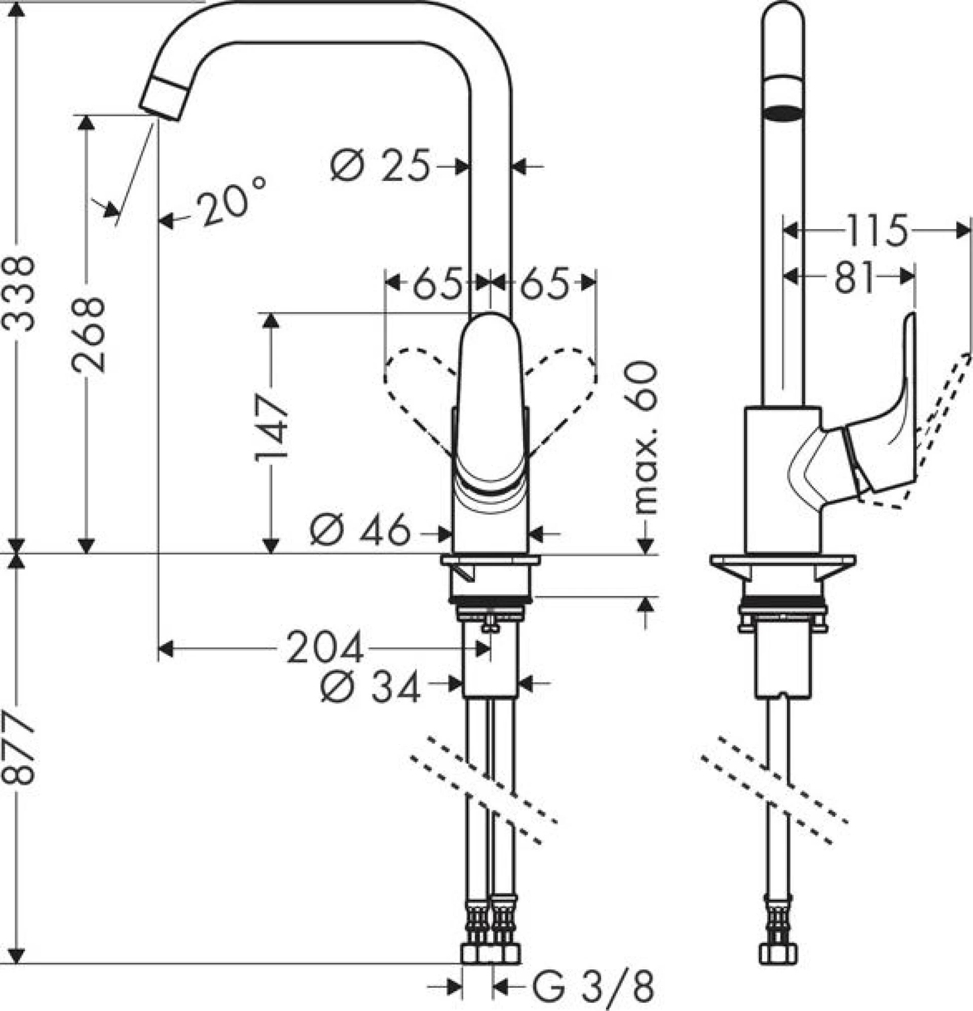 Фото - Смеситель для кухни Hansgrohe Focus 31820670, черный - Hansgrohe