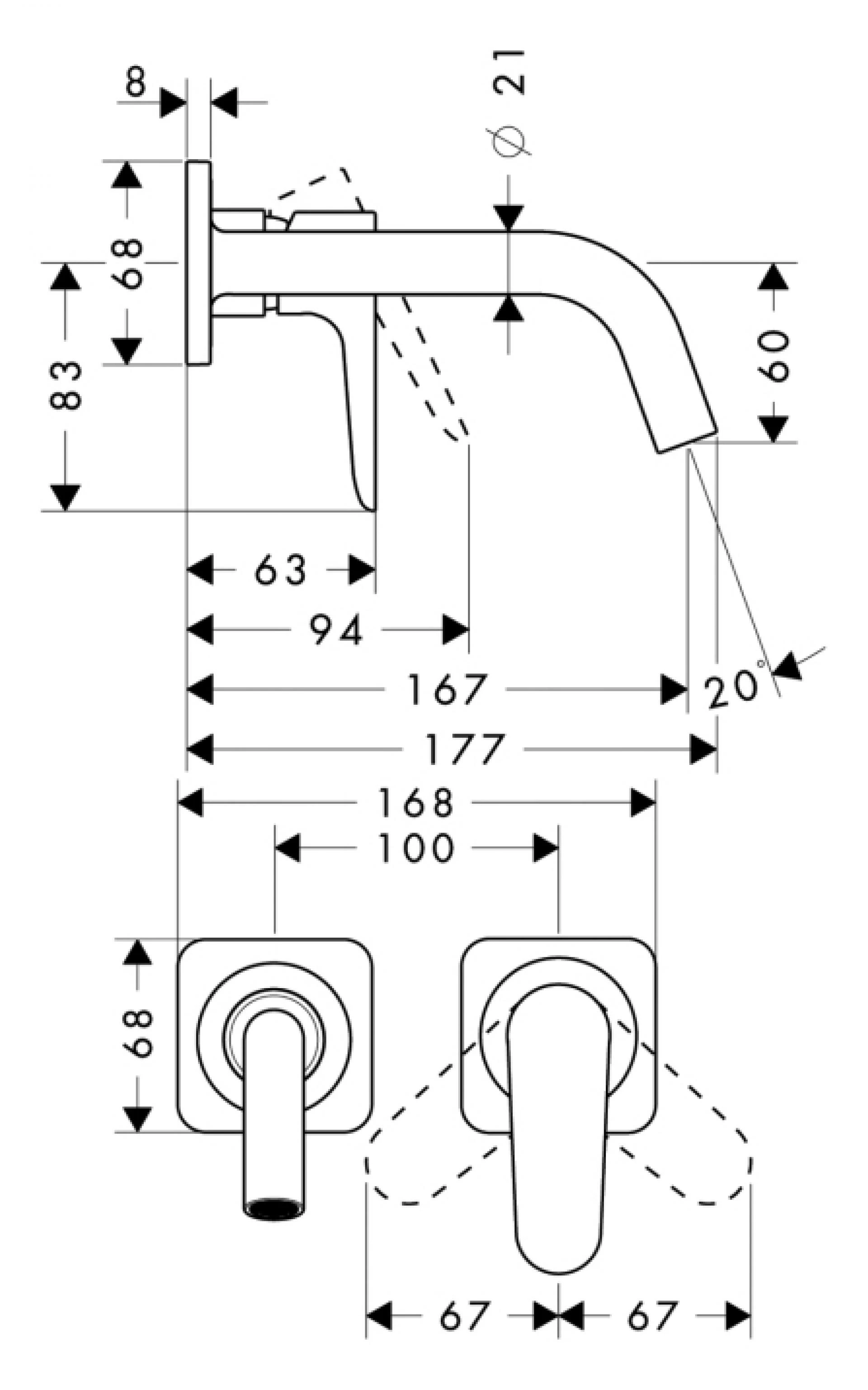 Фото - Смеситель для раковины Axor Citterio M 34113000 - Hansgrohe