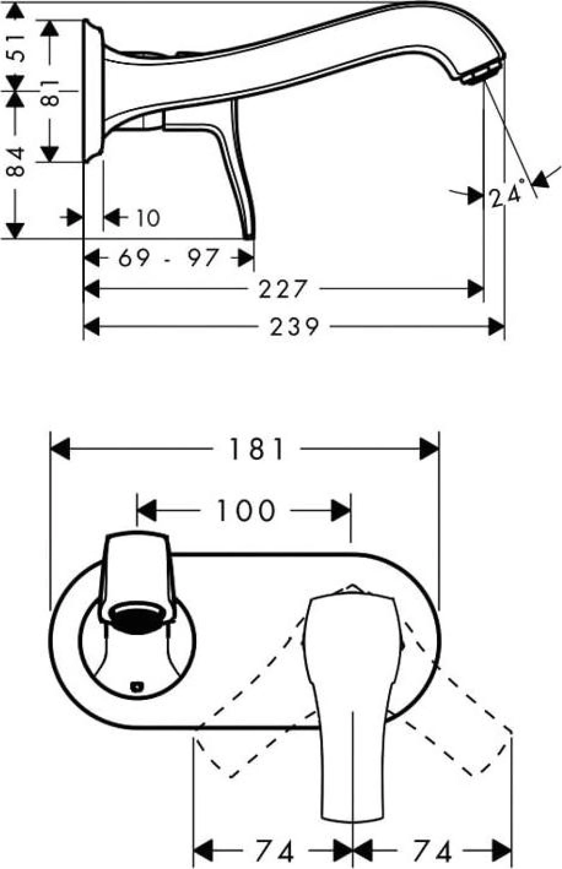 Фото - Смеситель для раковины Hansgrohe Metris Classic 31003820, никель - Hansgrohe