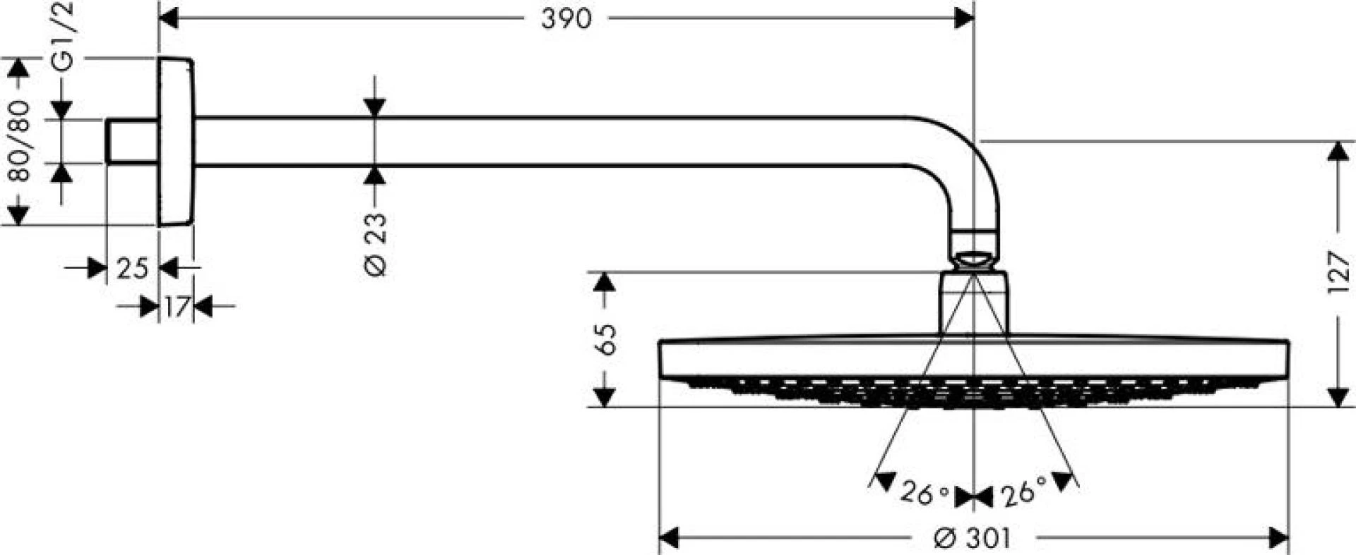 Фото - Тропический душ Hansgrohe Raindance Select S 300 2jet 27378400 - Hansgrohe