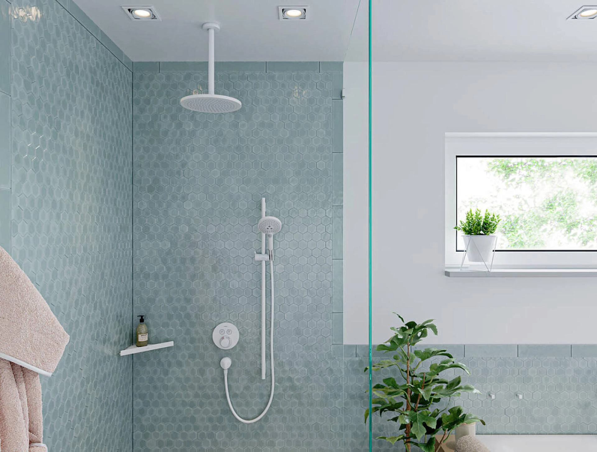 Фото - Полка Hansgrohe AddStoris 41741700, белый матовый - Hansgrohe